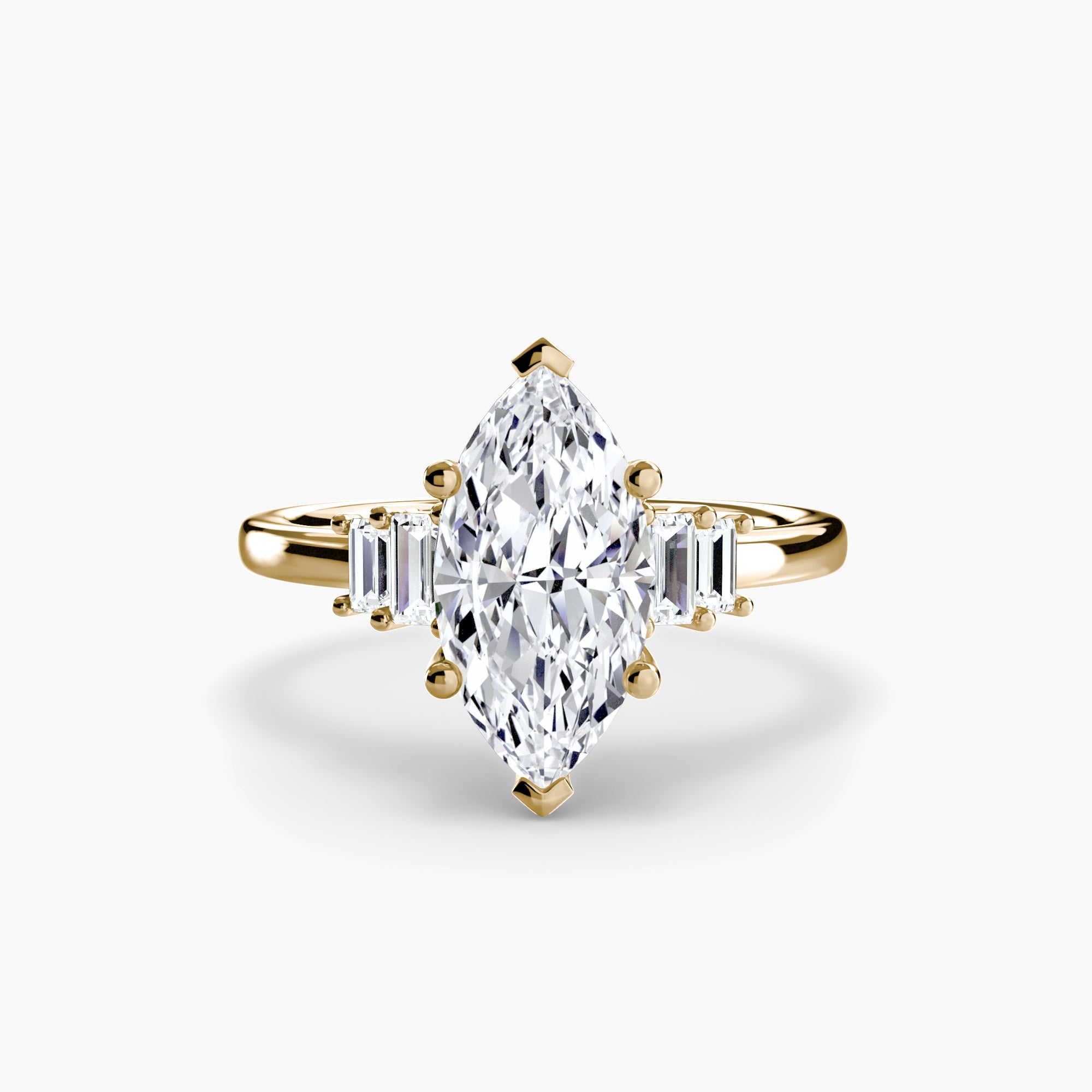 Baguette Accent Diamond Ring