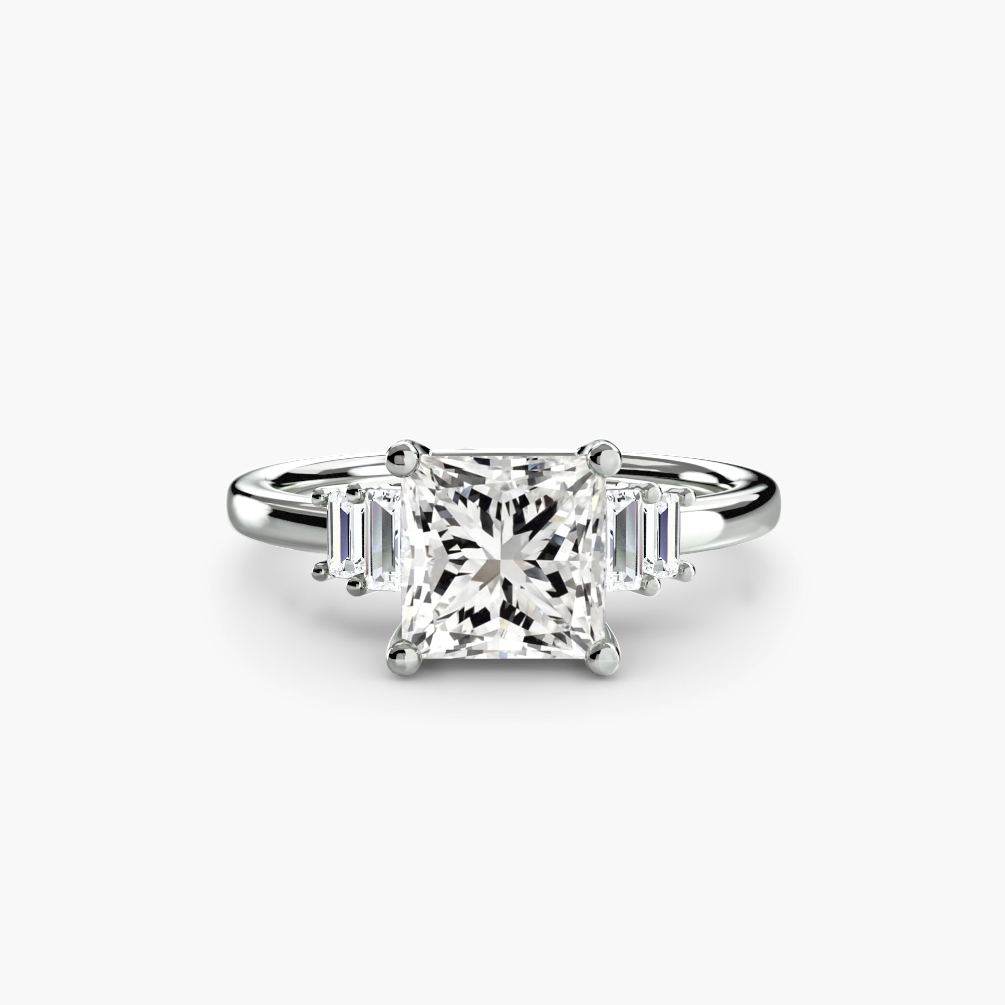 Baguette Accent Diamond Ring