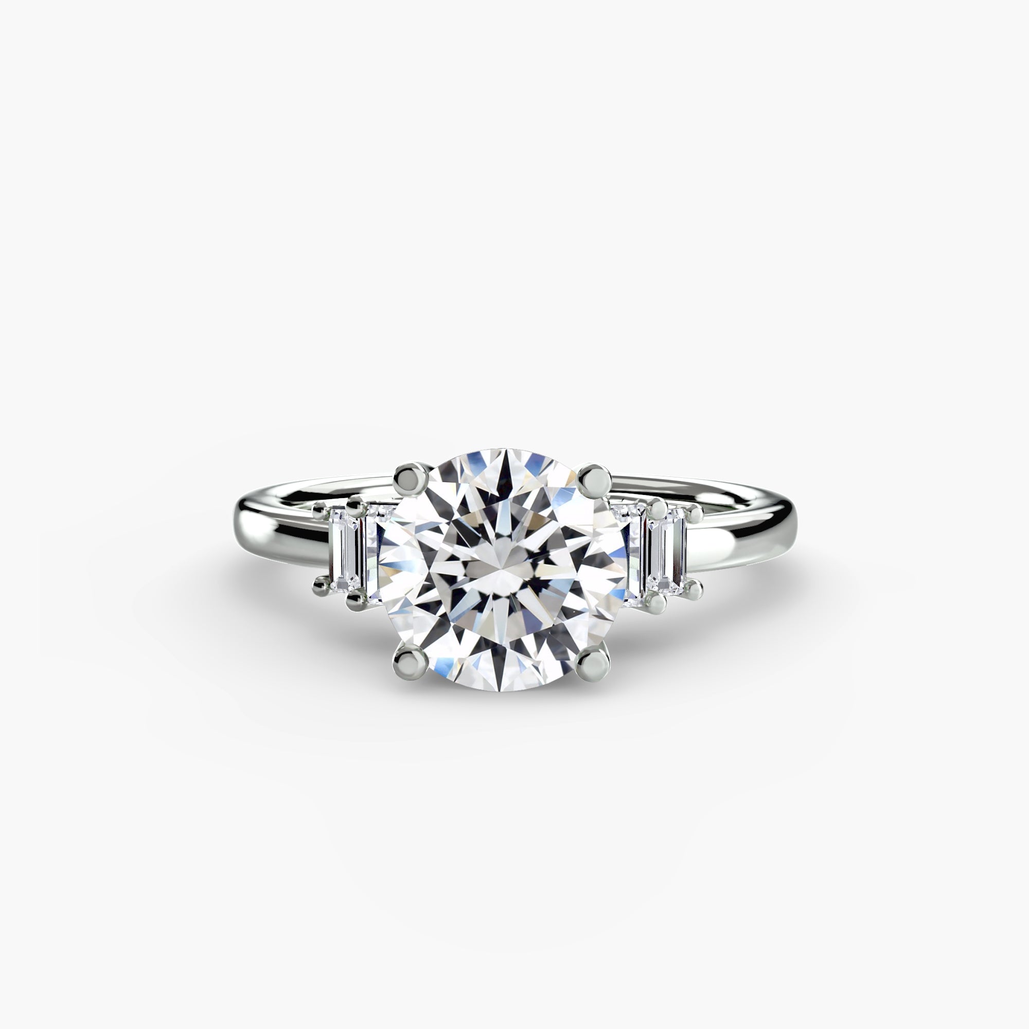 Baguette Accent Diamond Ring