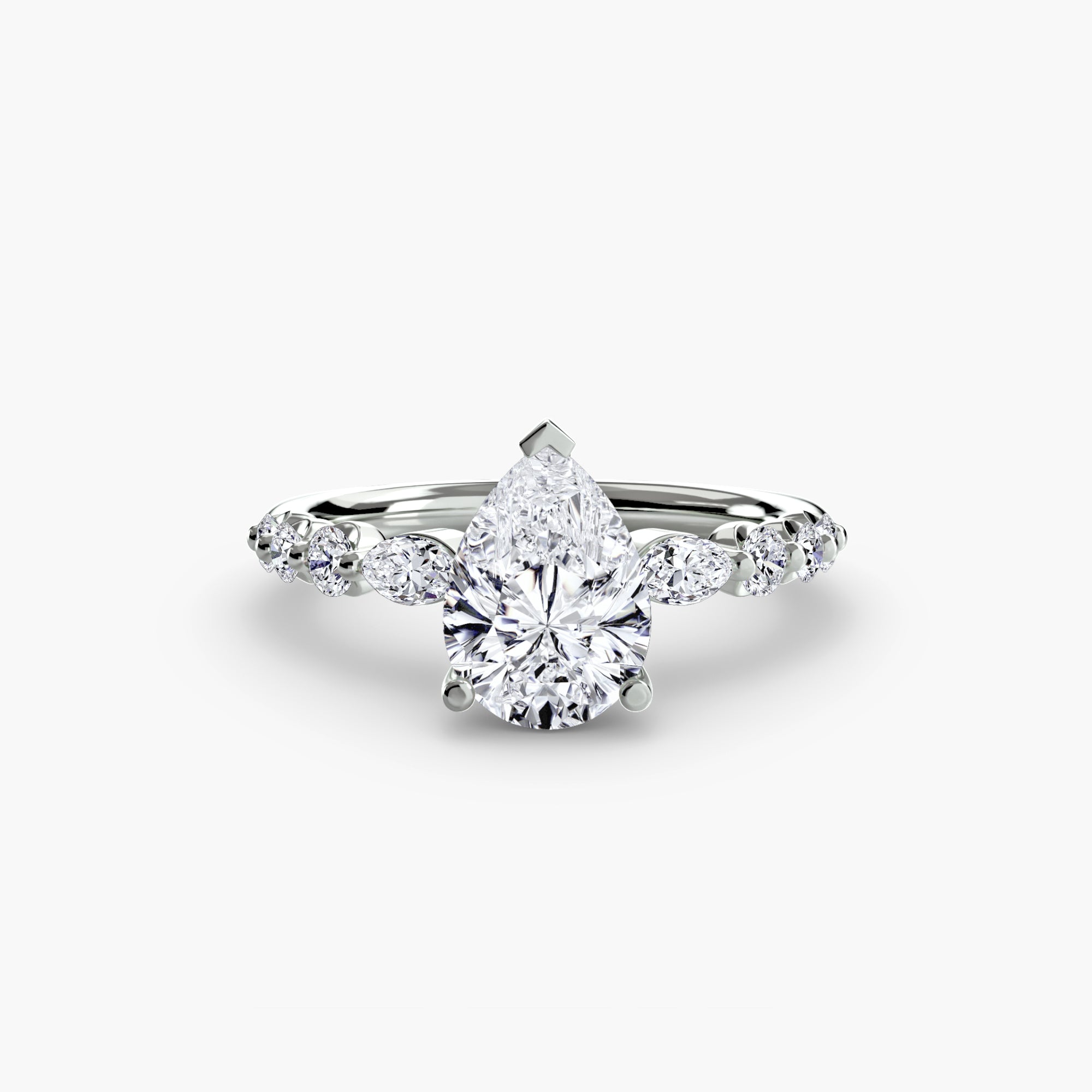 Tiered Accent Diamond Ring