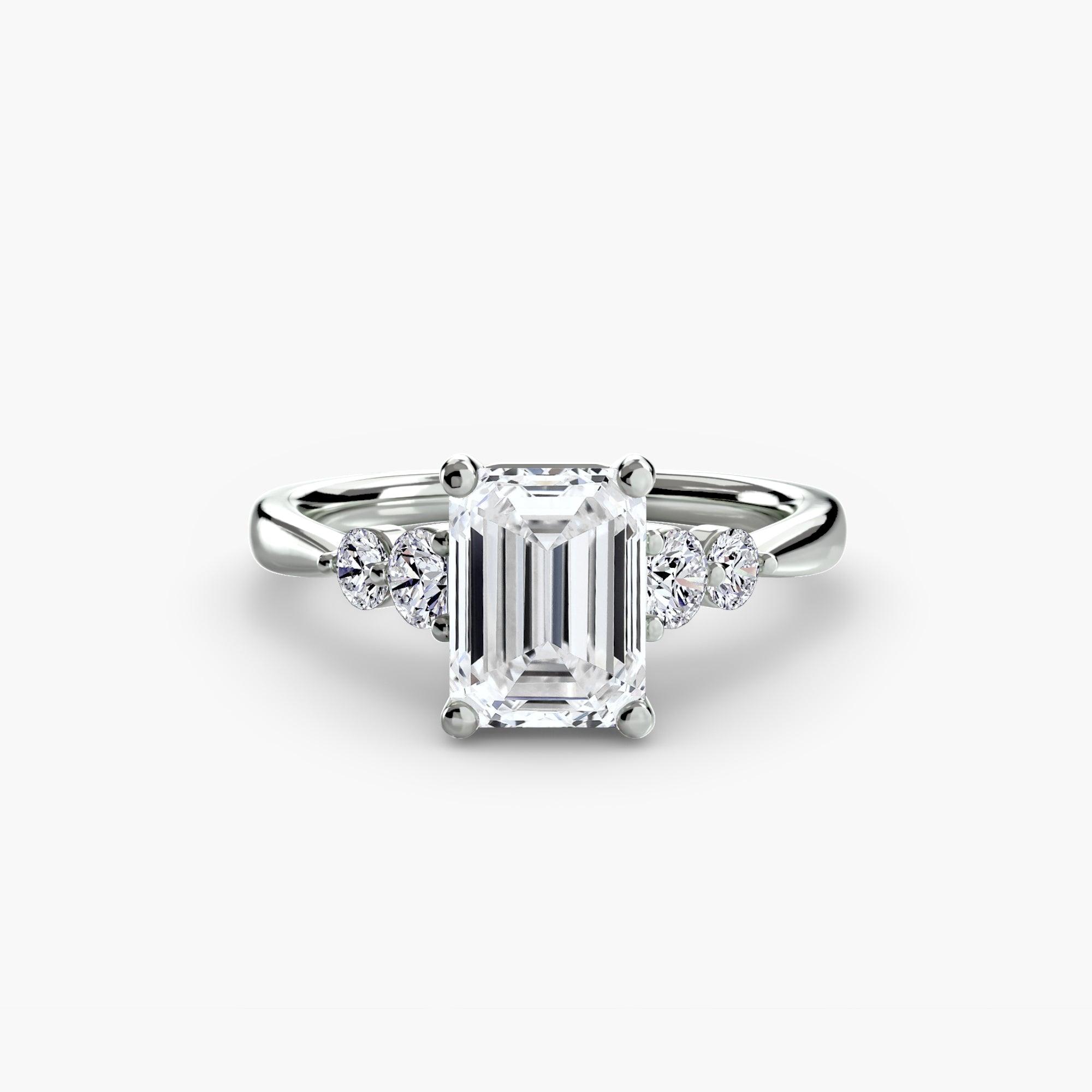 Round Accent Diamond Ring
