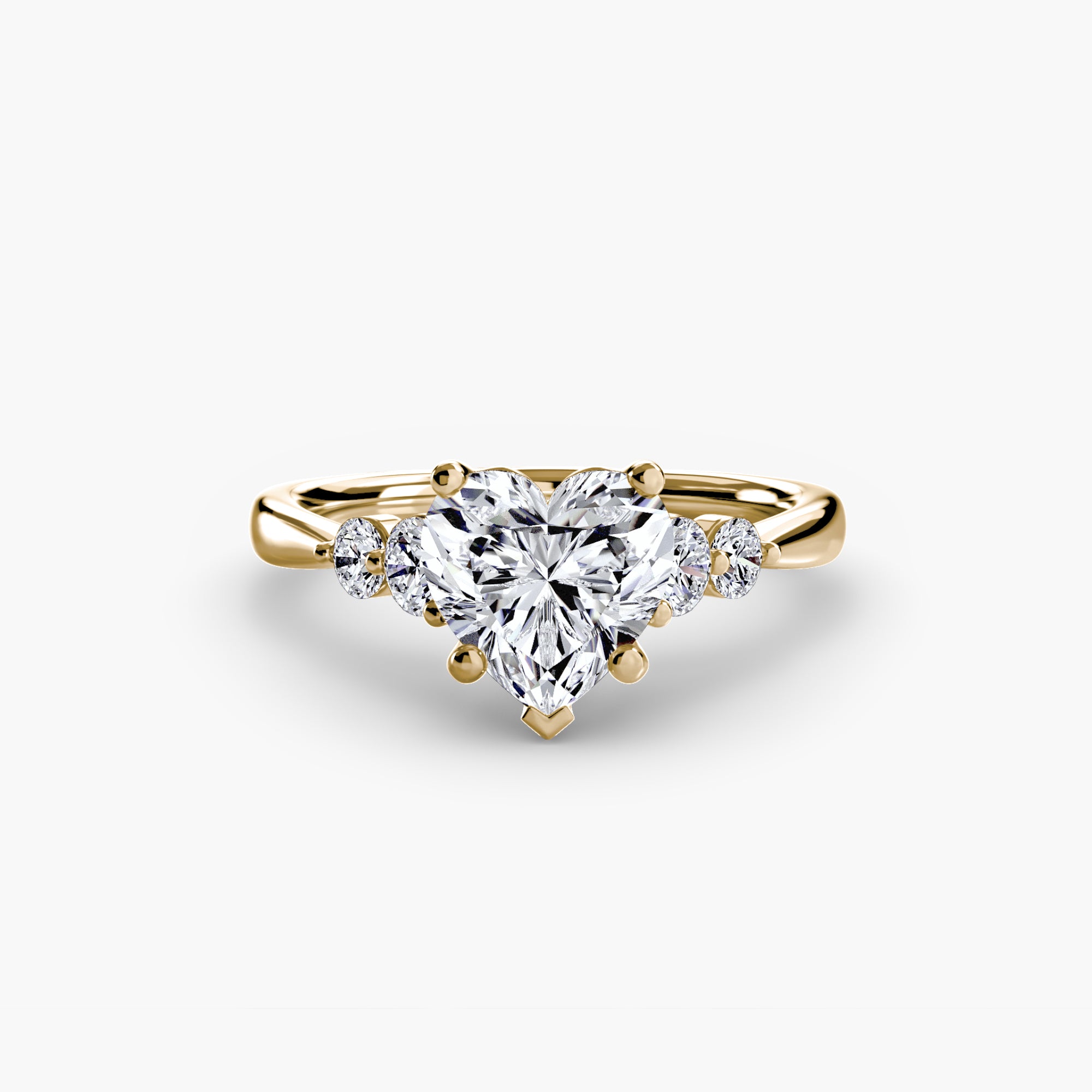 Round Accent Diamond Ring