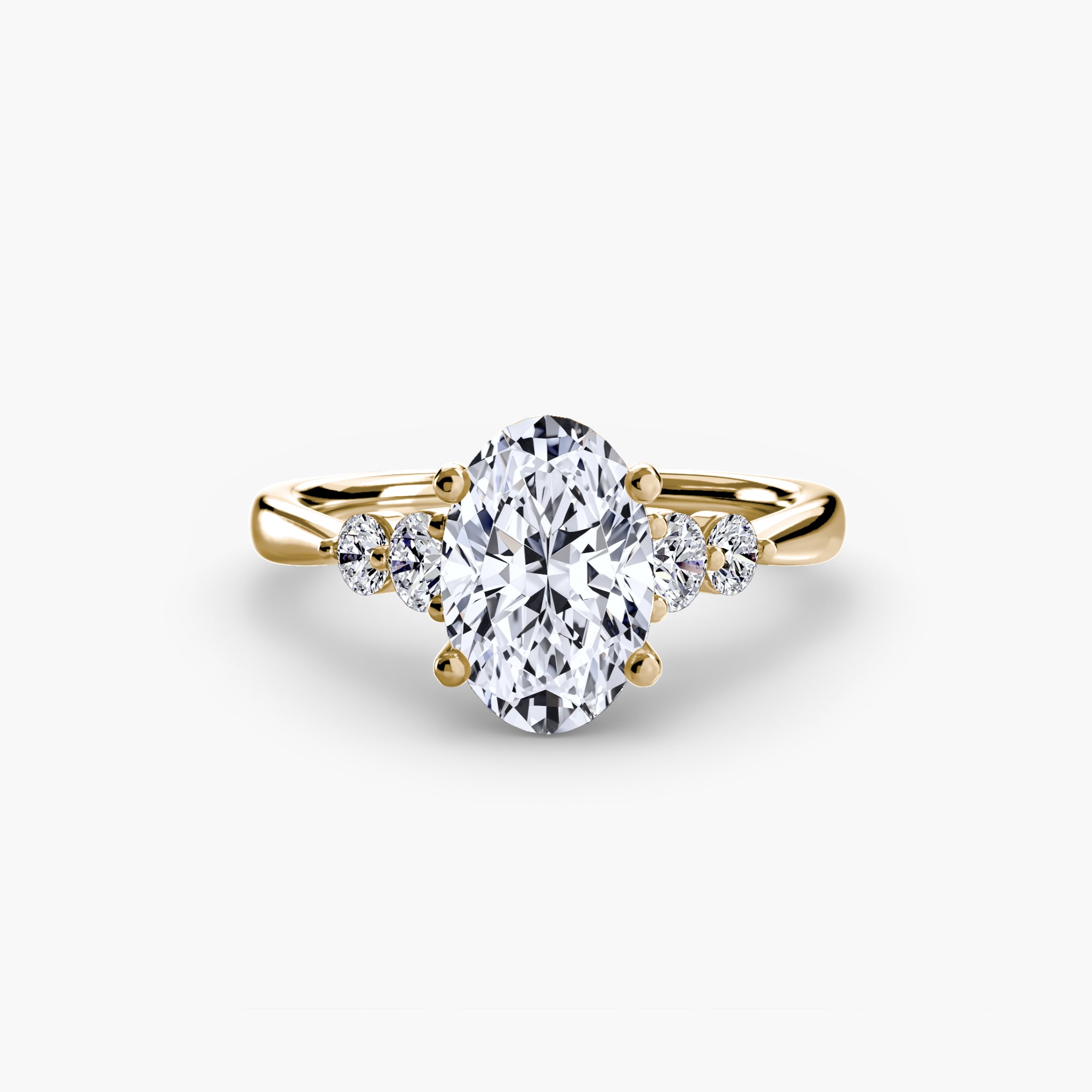 Round Accent Diamond Ring