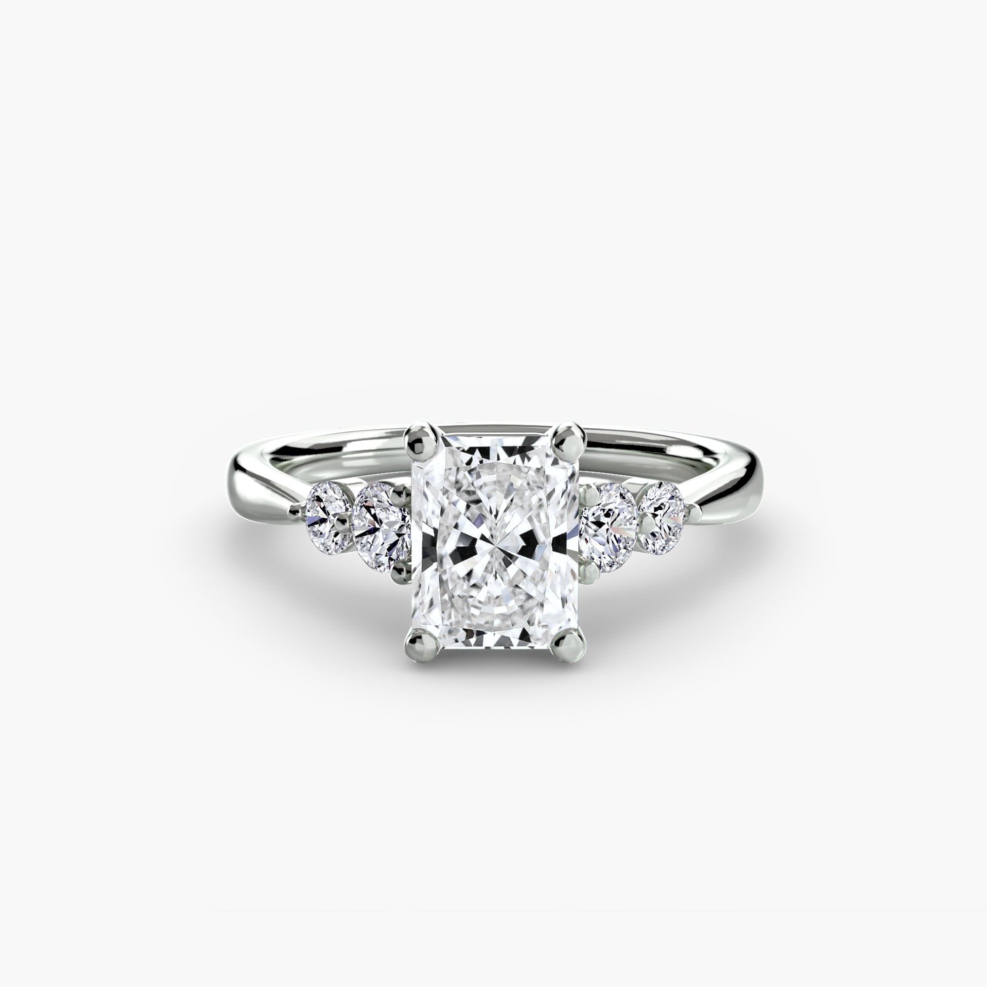 Round Accent Diamond Ring