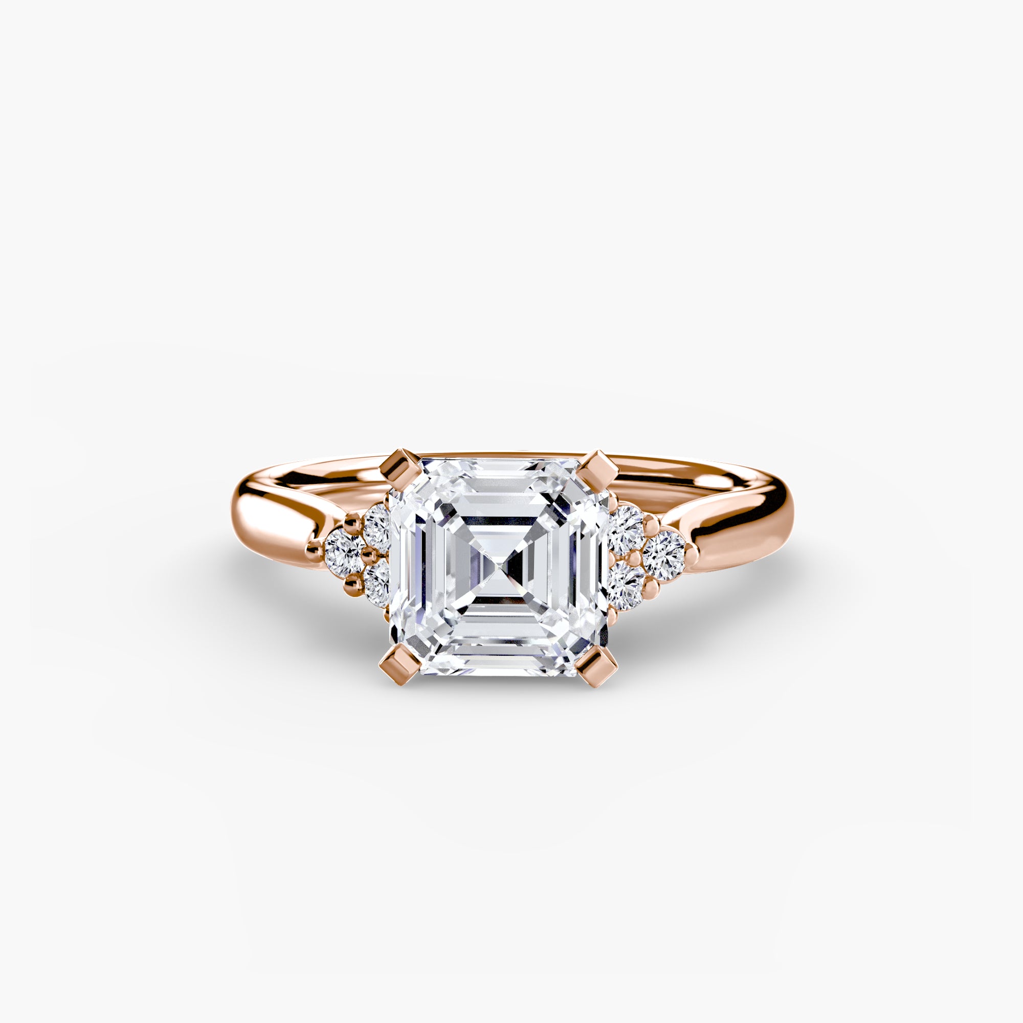 Cluster Side Stone Diamond Ring
