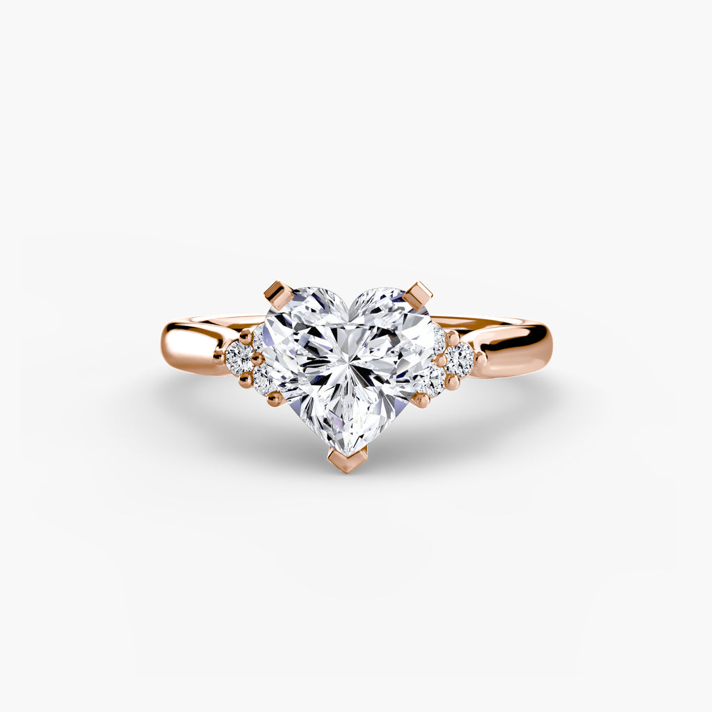 Cluster Side Stone Diamond Ring