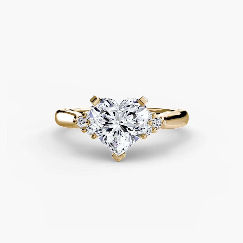Cluster Side Stone Diamond Ring