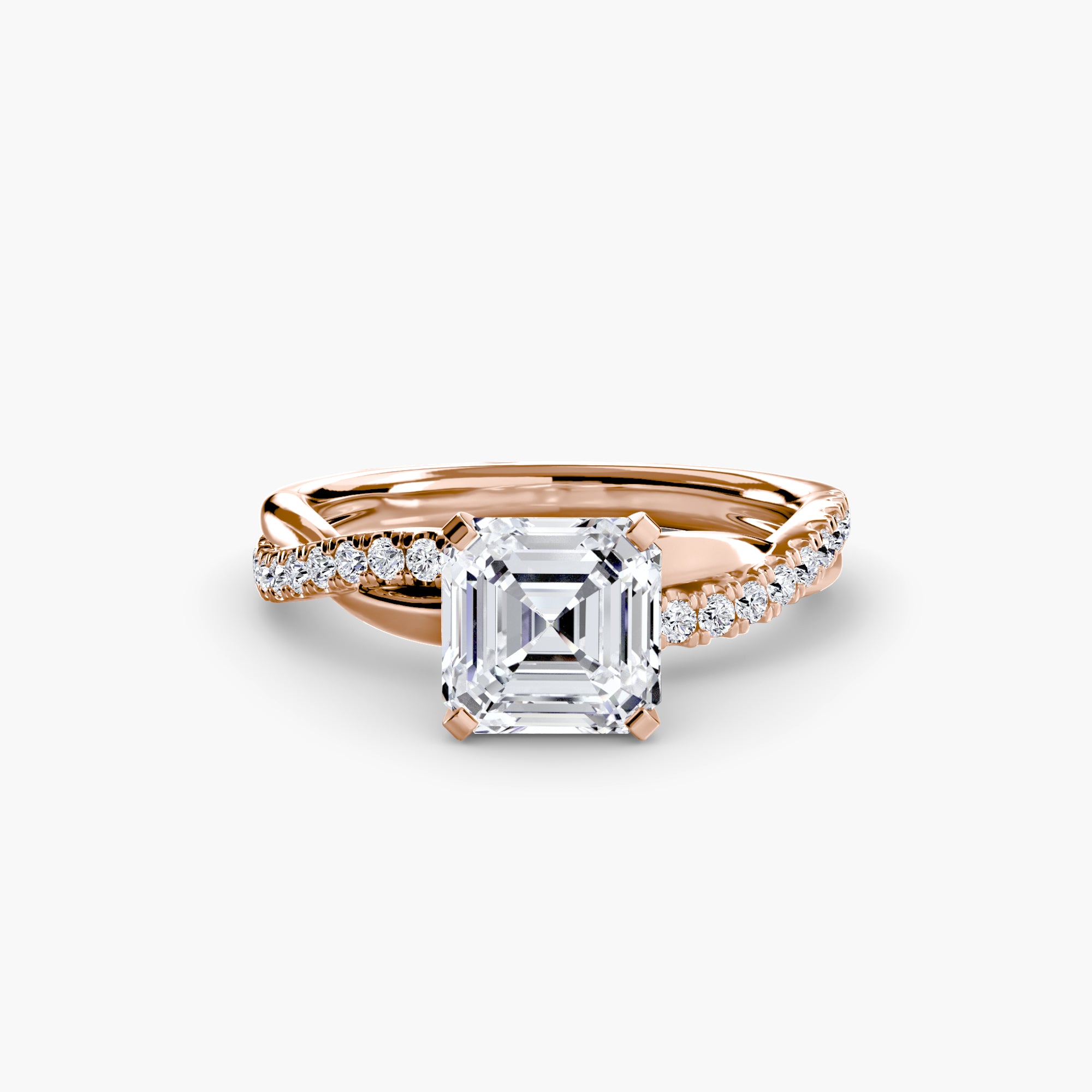 Twisted Link Diamond Ring