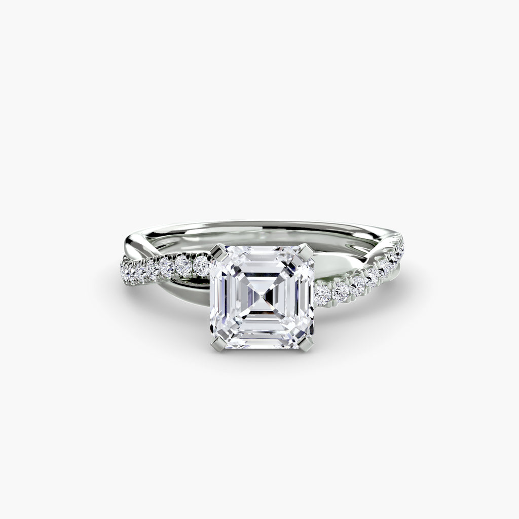 Twisted Link Diamond Ring