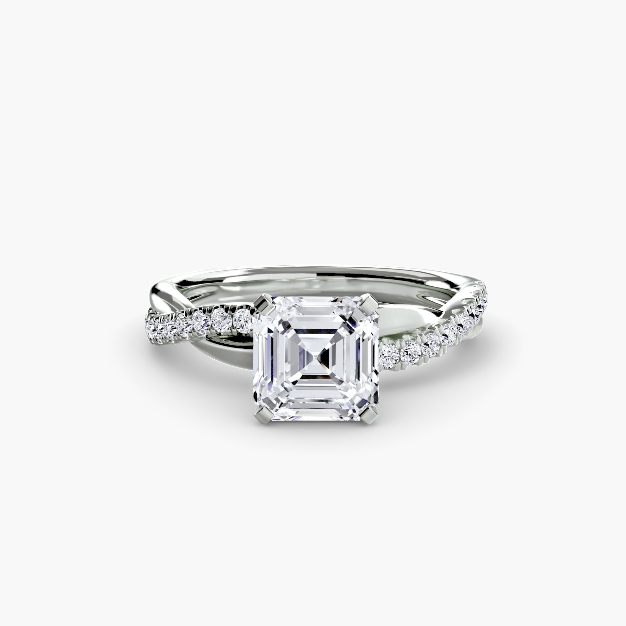 Twisted Link Diamond Ring