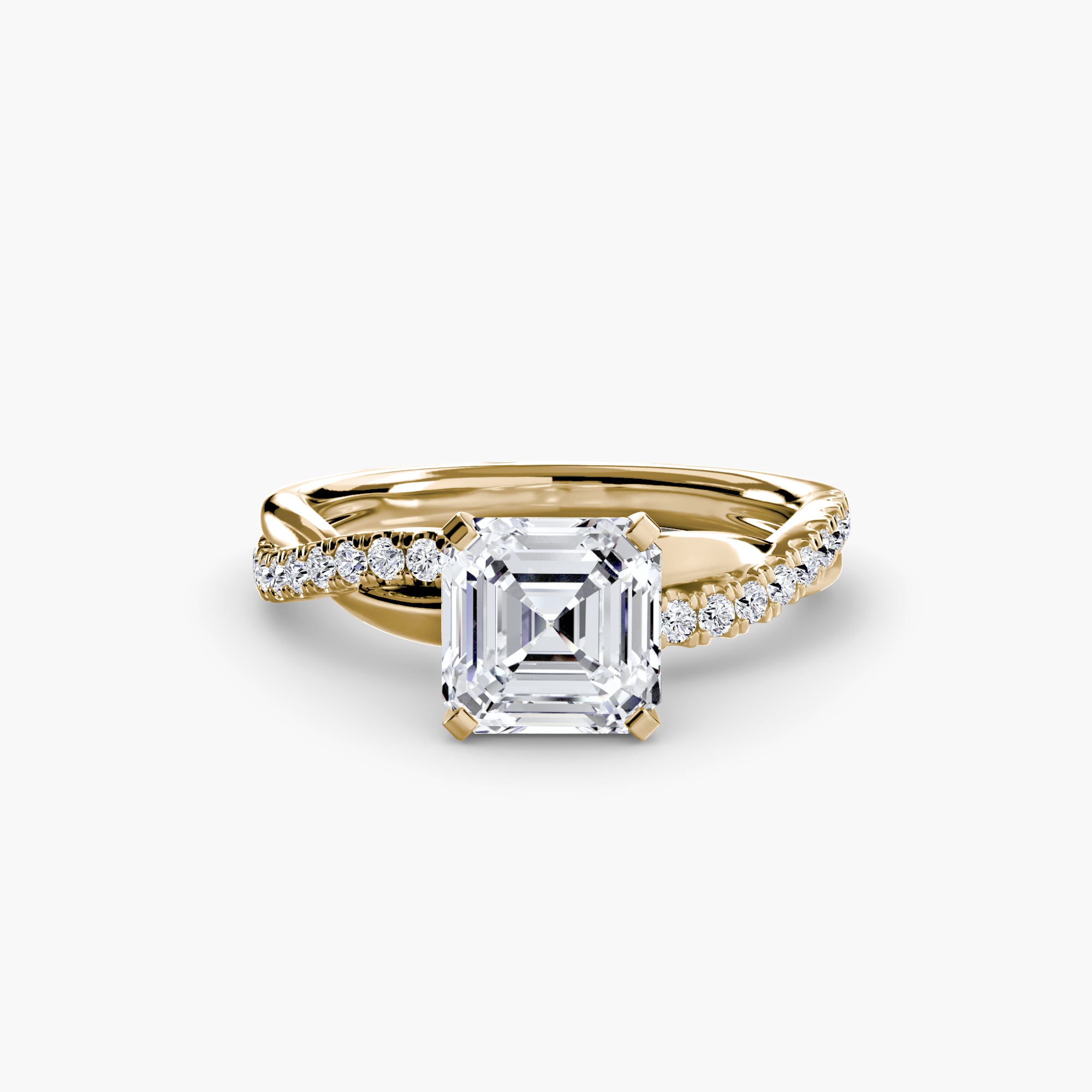 Twisted Link Diamond Ring