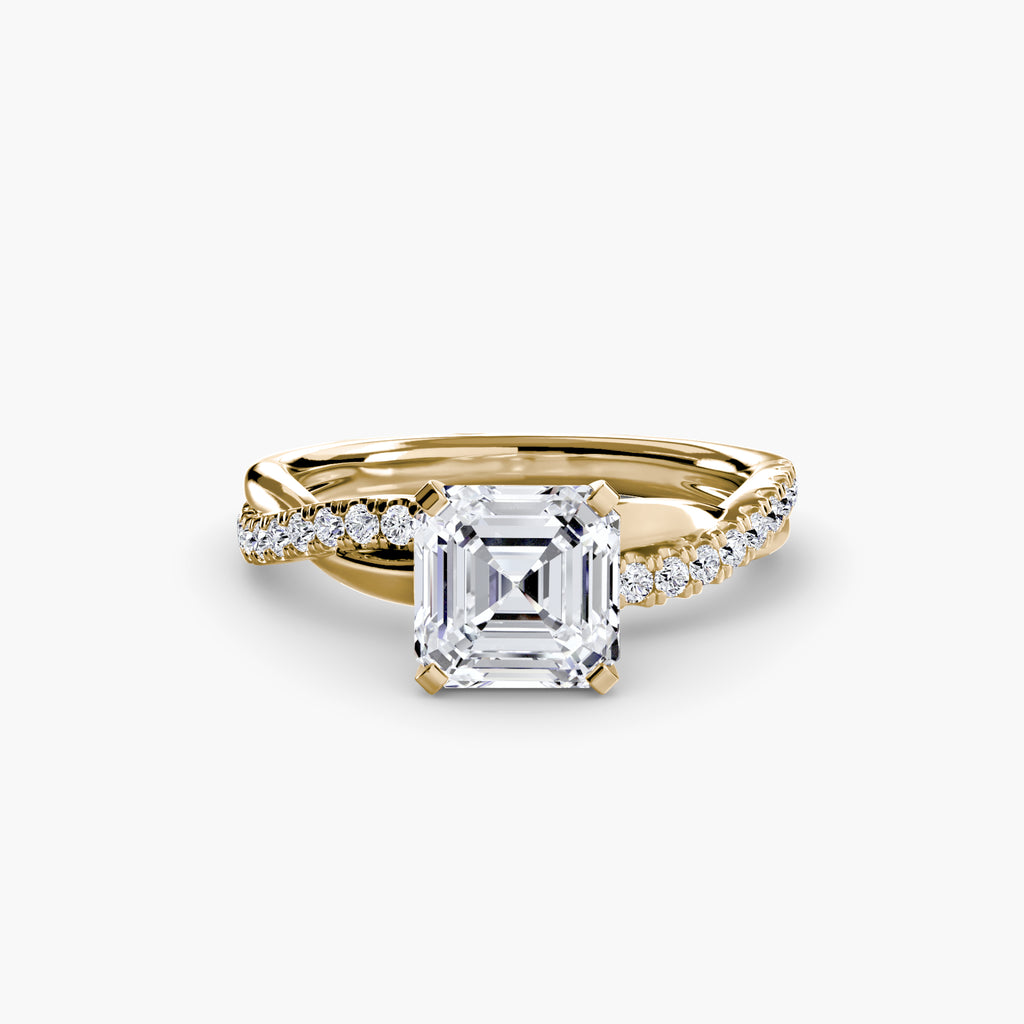 Twisted Link Diamond Ring