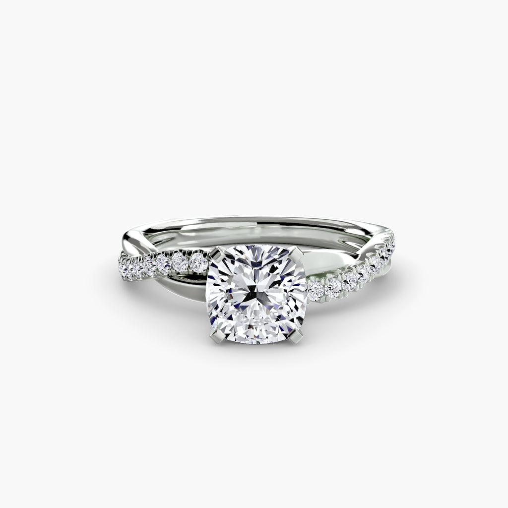 Twisted Link Diamond Ring