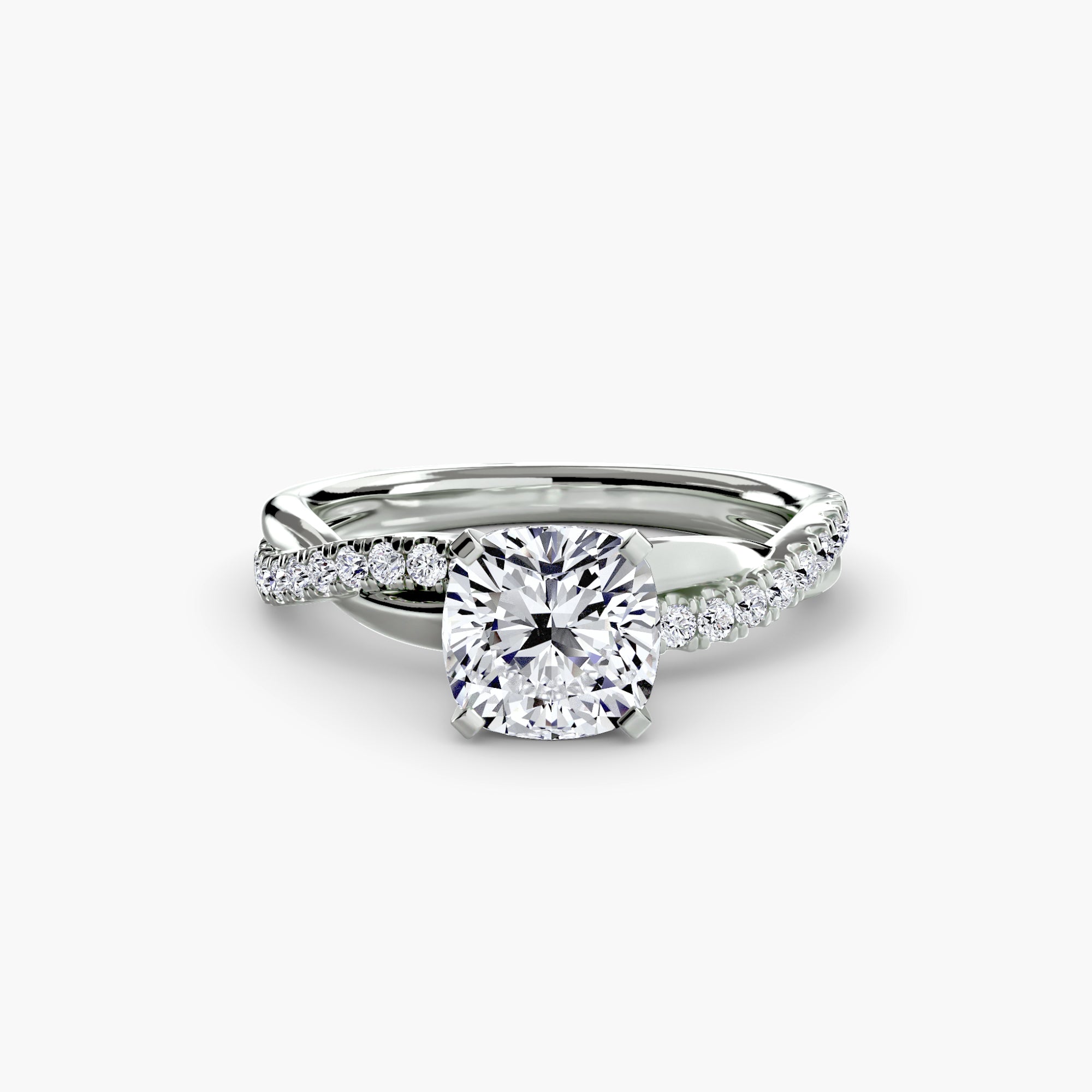 Twisted Link Diamond Ring
