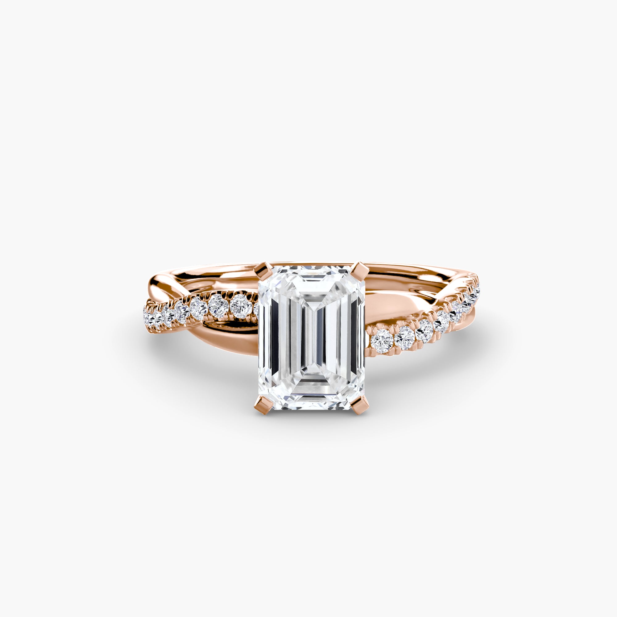 Twisted Link Diamond Ring