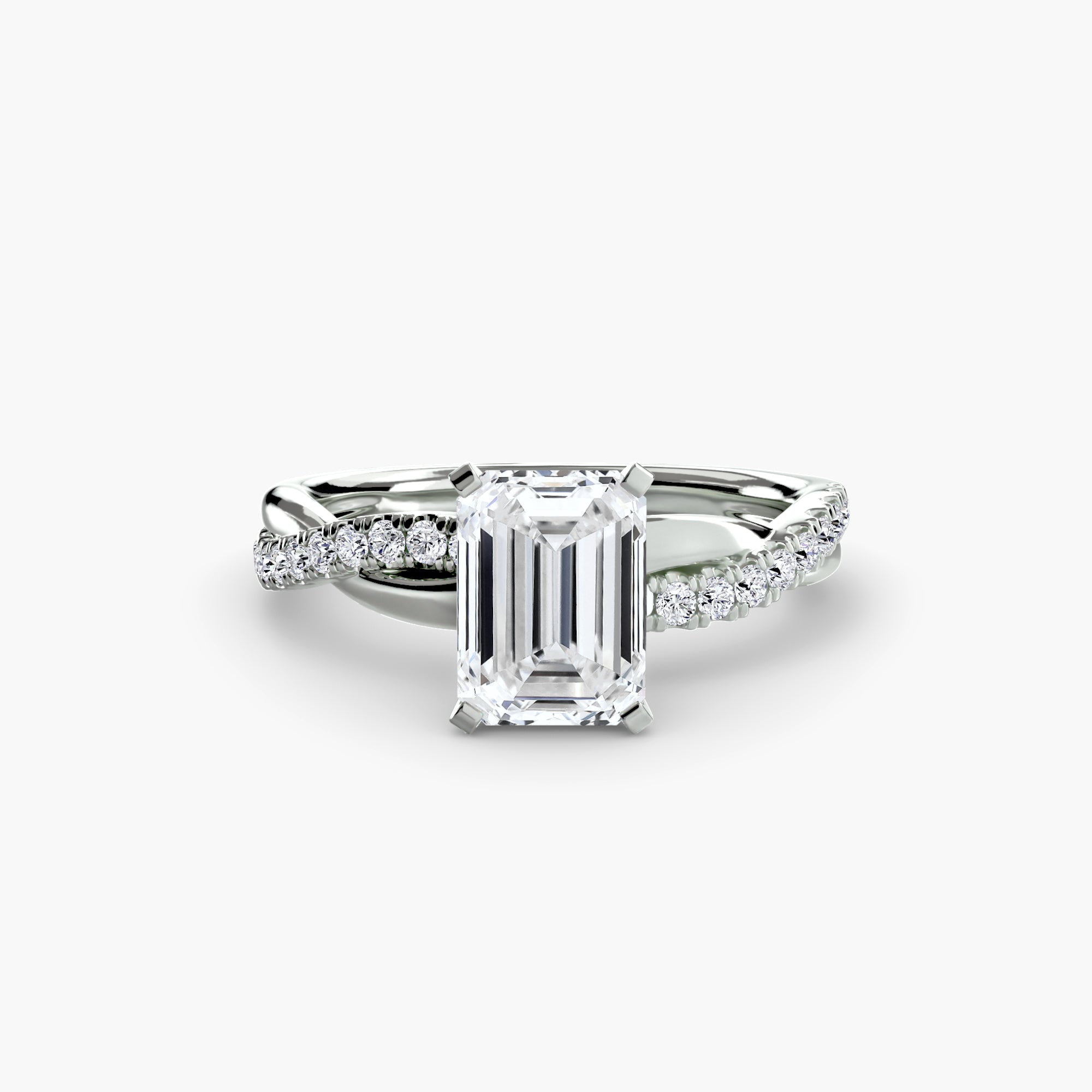Twisted Link Diamond Ring