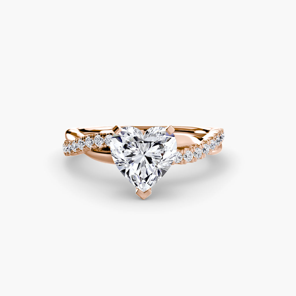 Twisted Link Diamond Ring