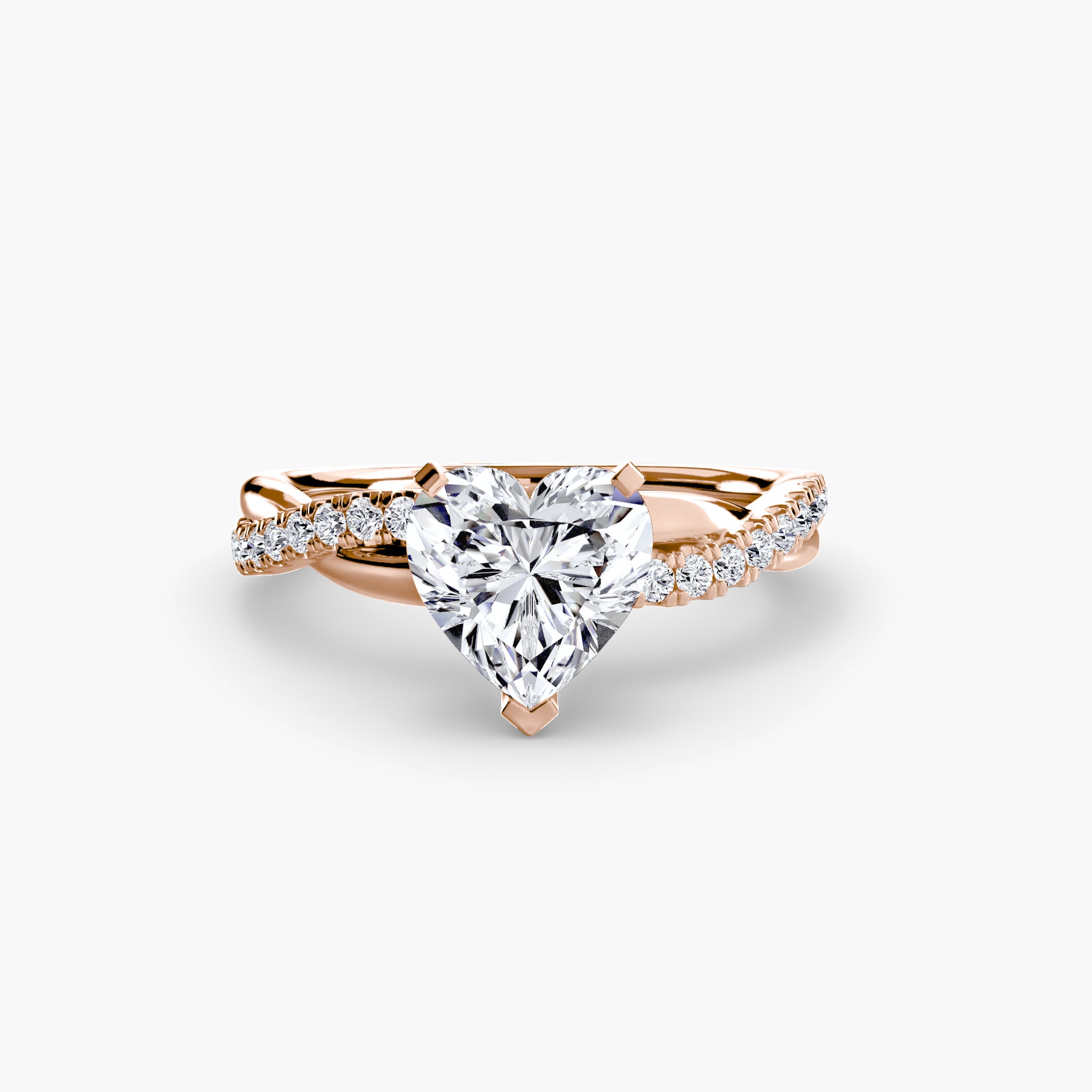 Twisted Link Diamond Ring