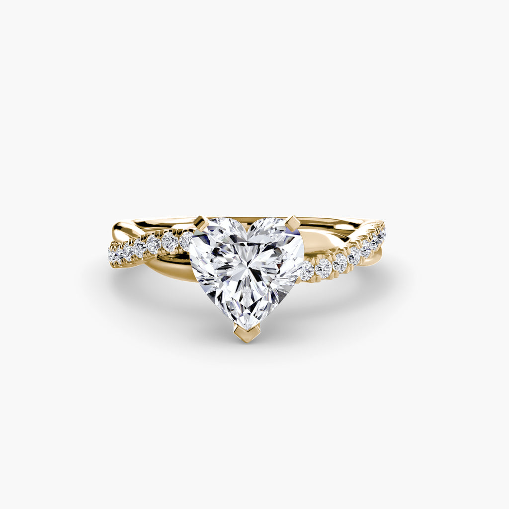 Twisted Link Diamond Ring