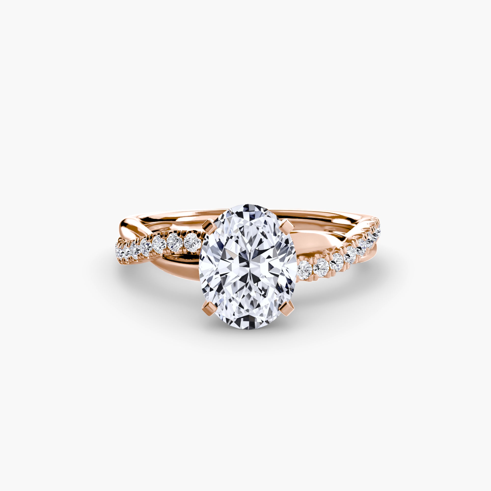 Twisted Link Diamond Ring