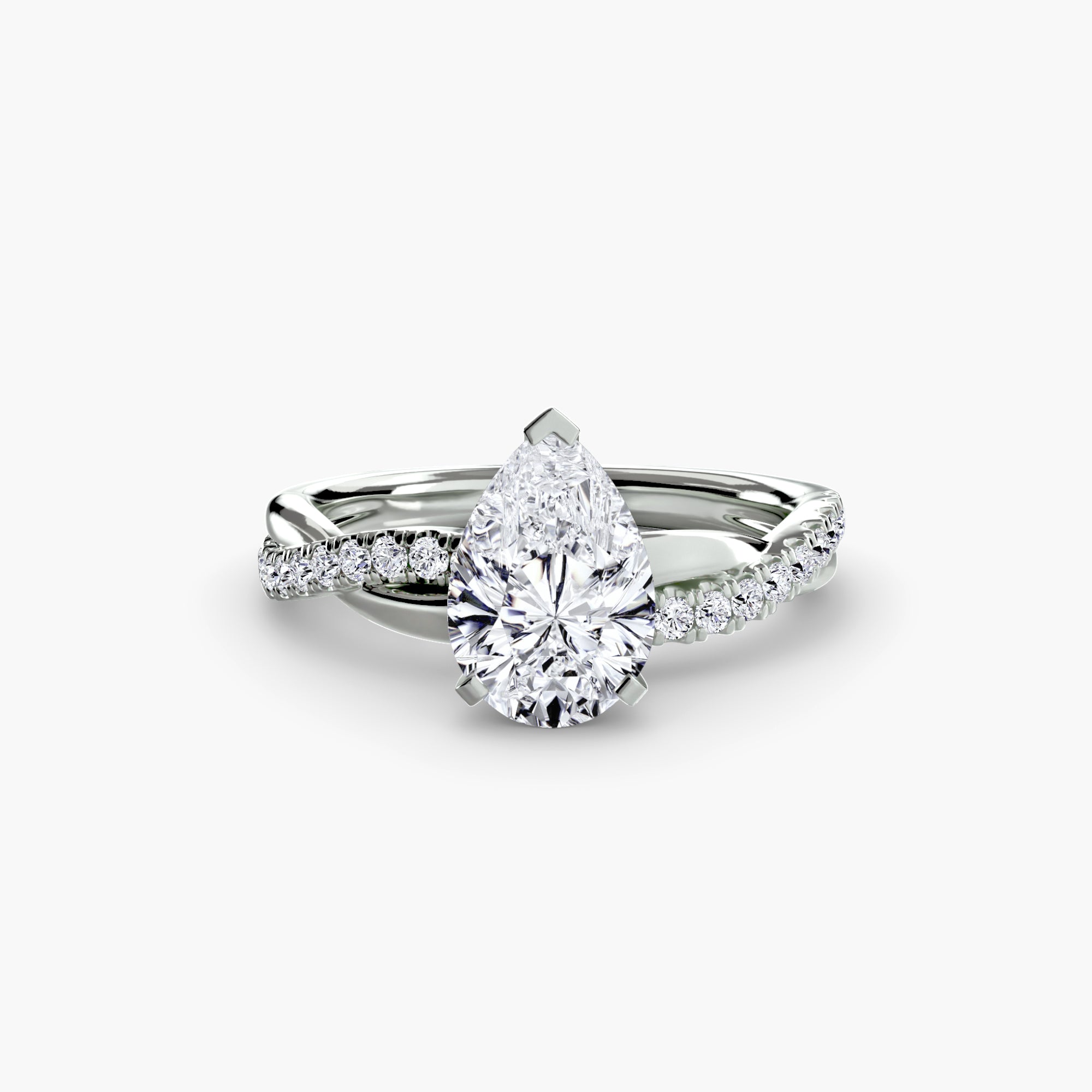 Twisted Link Diamond Ring