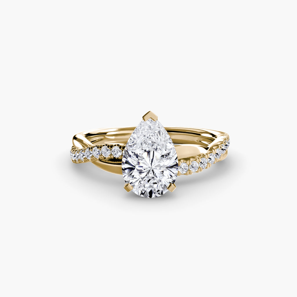 Twisted Link Diamond Ring