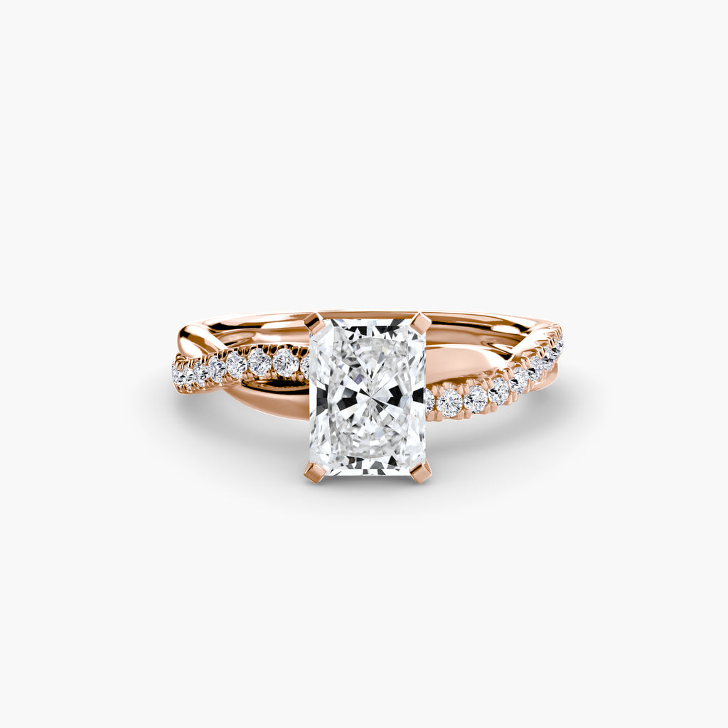 Twisted Link Diamond Ring