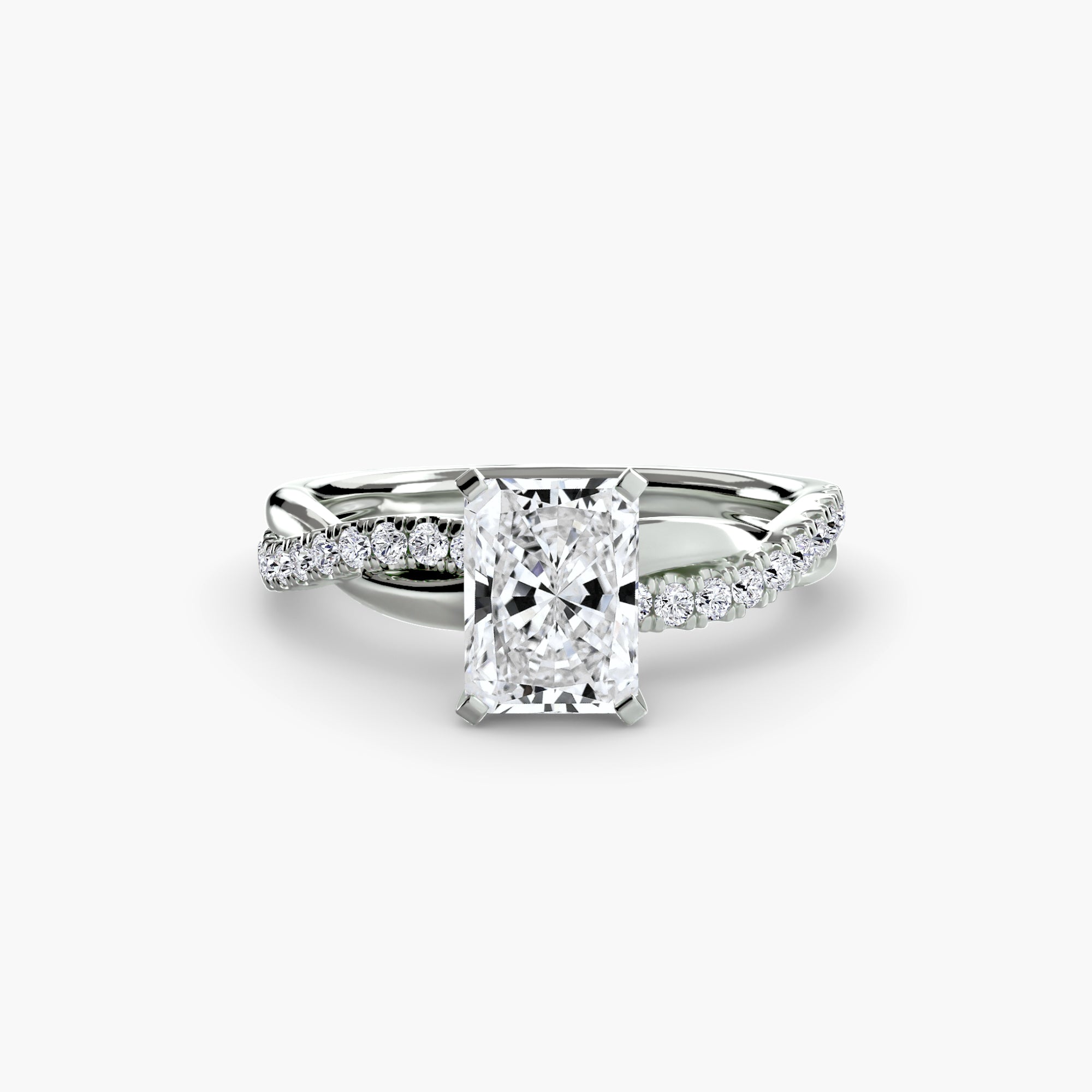 Twisted Link Diamond Ring