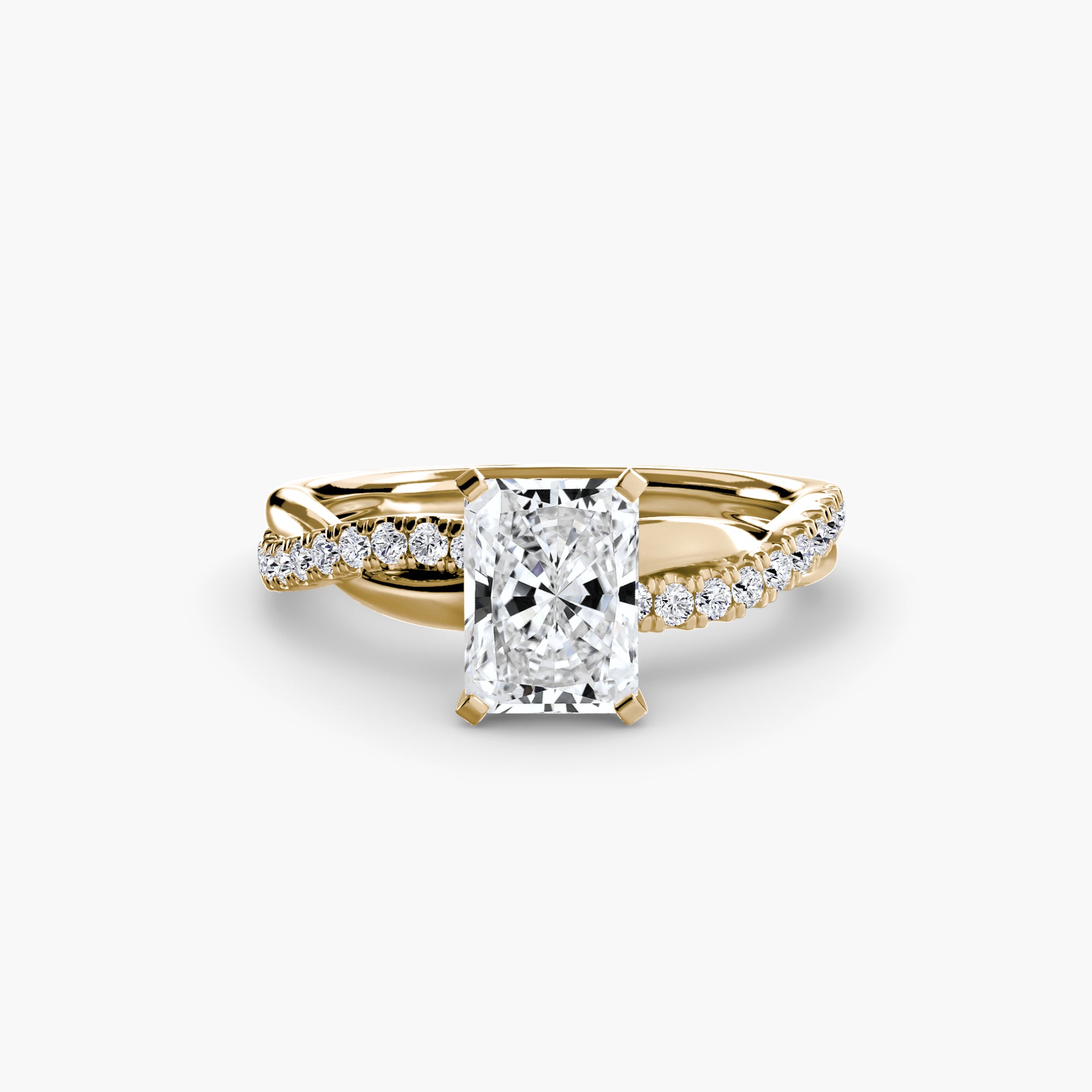 Twisted Link Diamond Ring