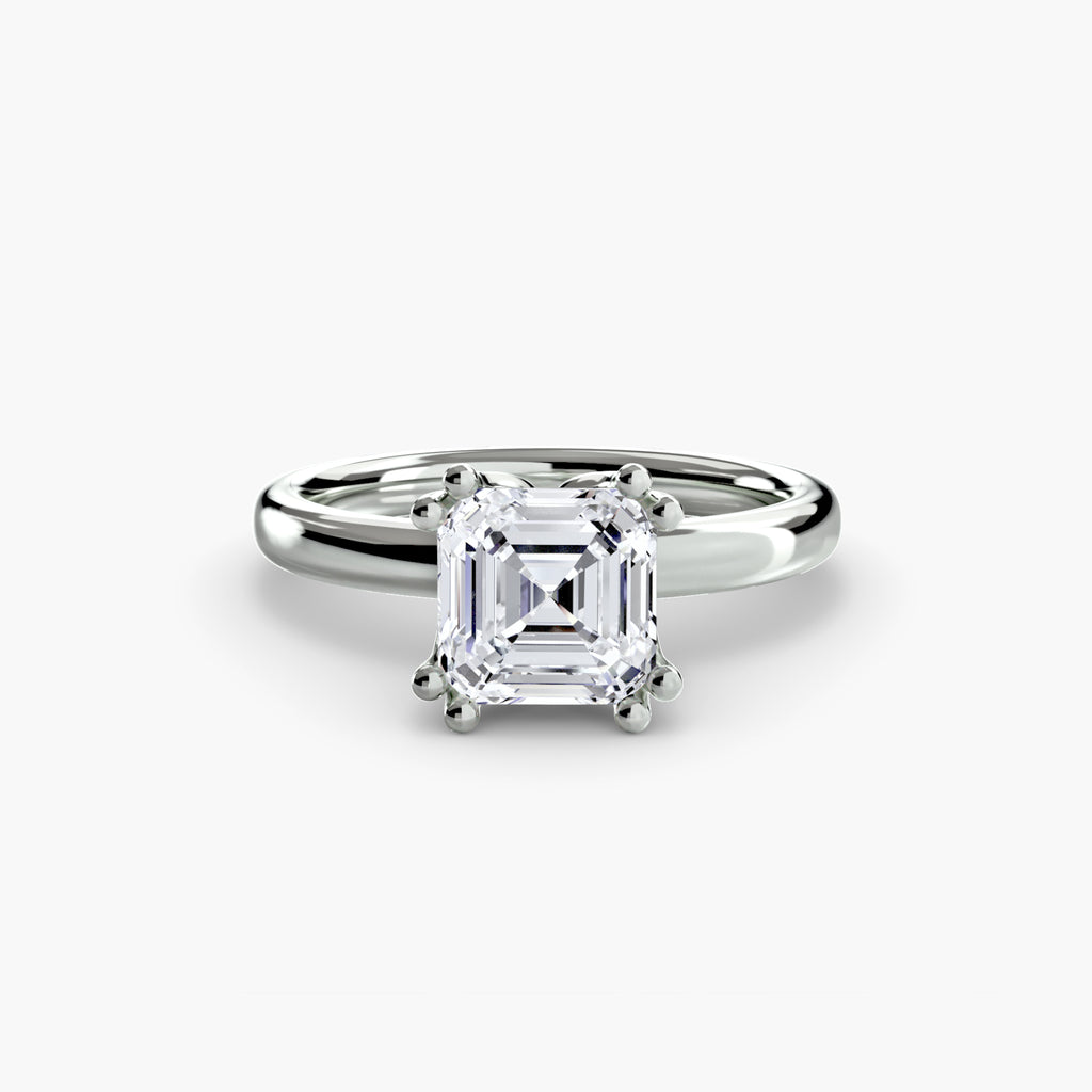 Double Claw Solitaire Diamond Ring