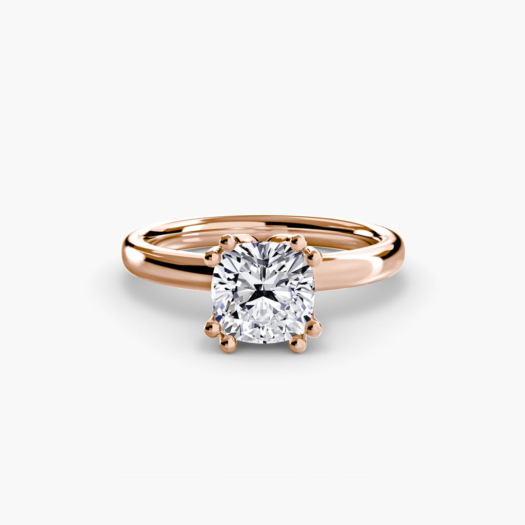 Double Claw Solitaire Diamond Ring