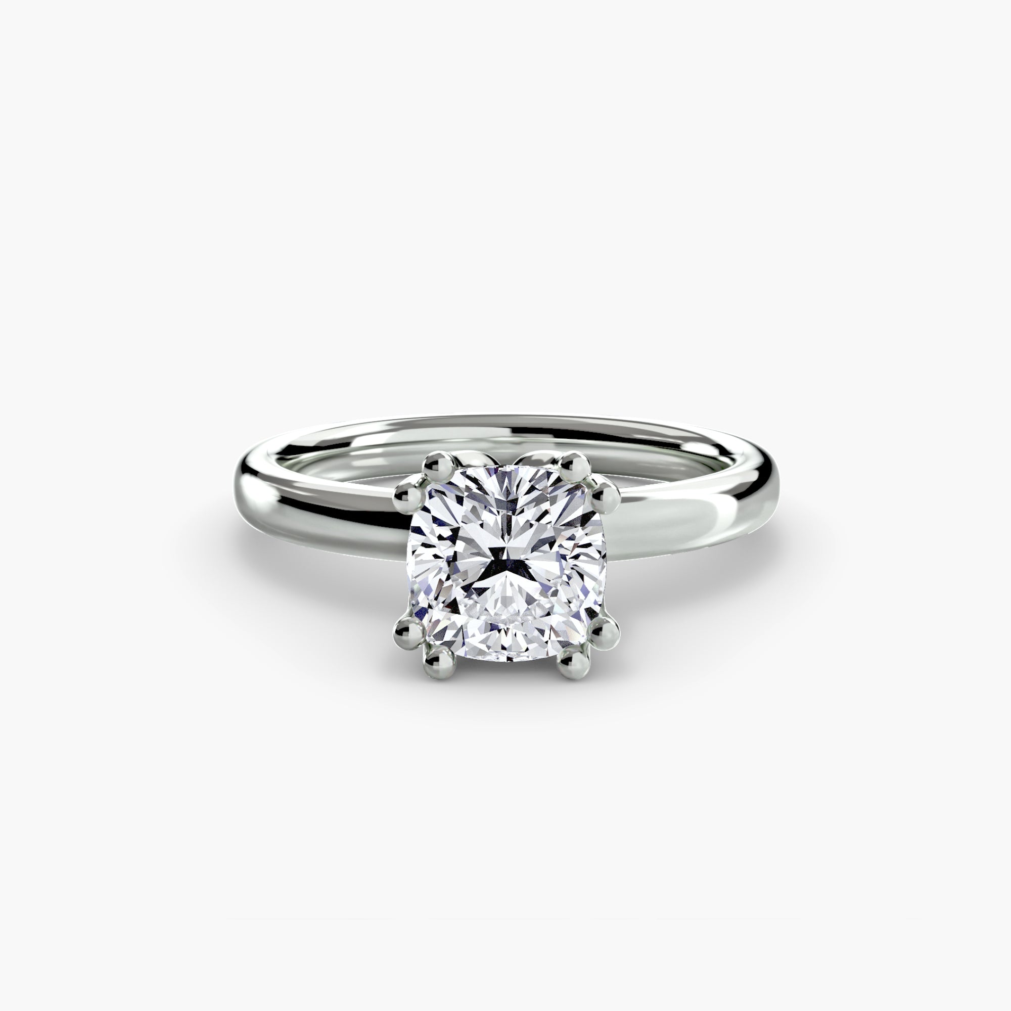 Double Claw Solitaire Diamond Ring