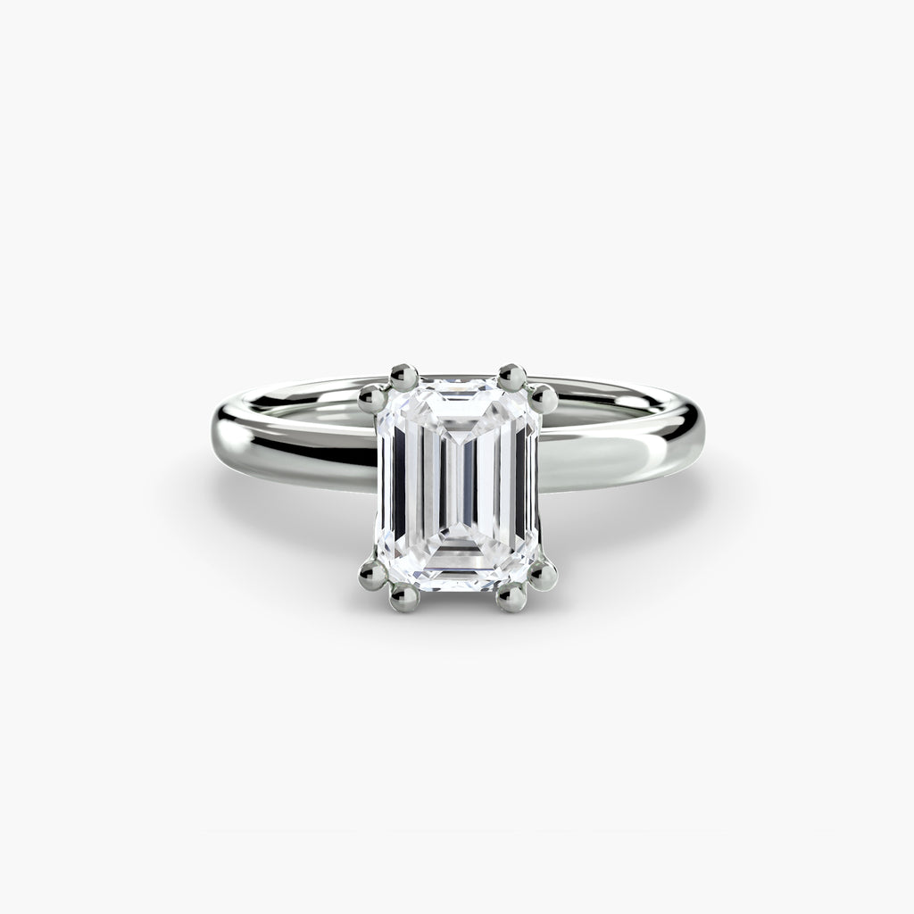 Double Claw Solitaire Diamond Ring