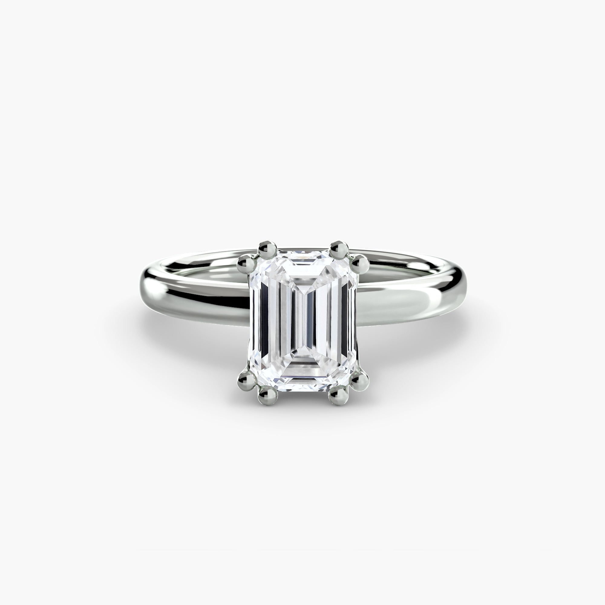 Double Claw Solitaire Diamond Ring