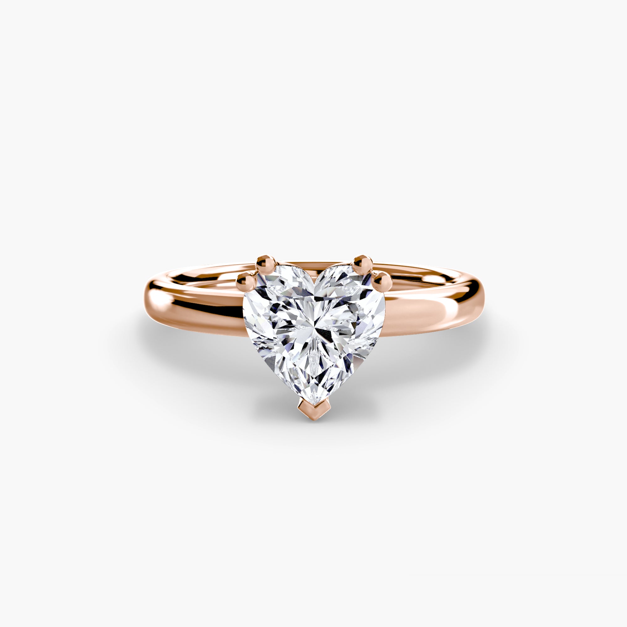 Double Claw Solitaire Diamond Ring