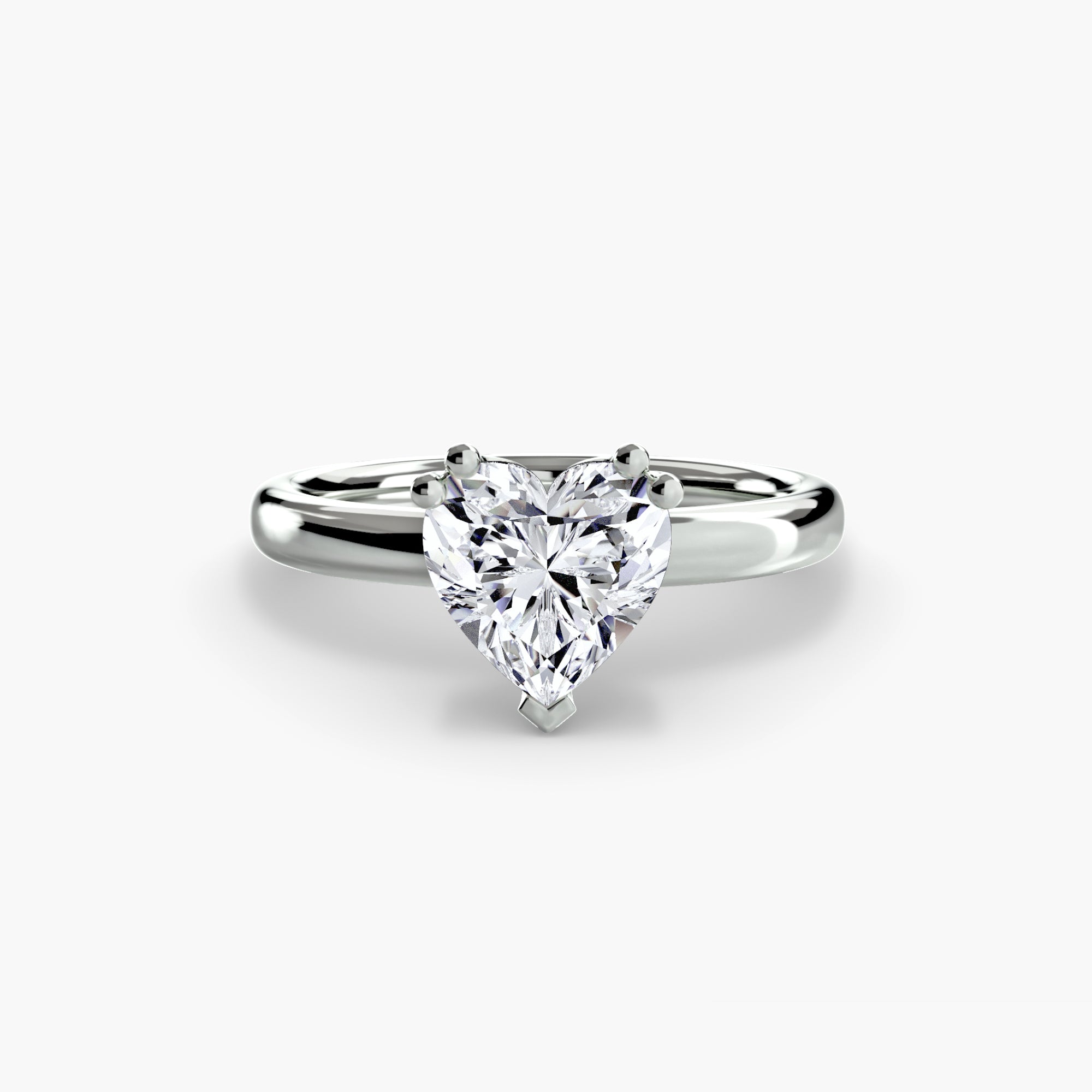 Double Claw Solitaire Diamond Ring