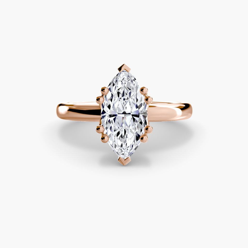 Double Claw Solitaire Diamond Ring
