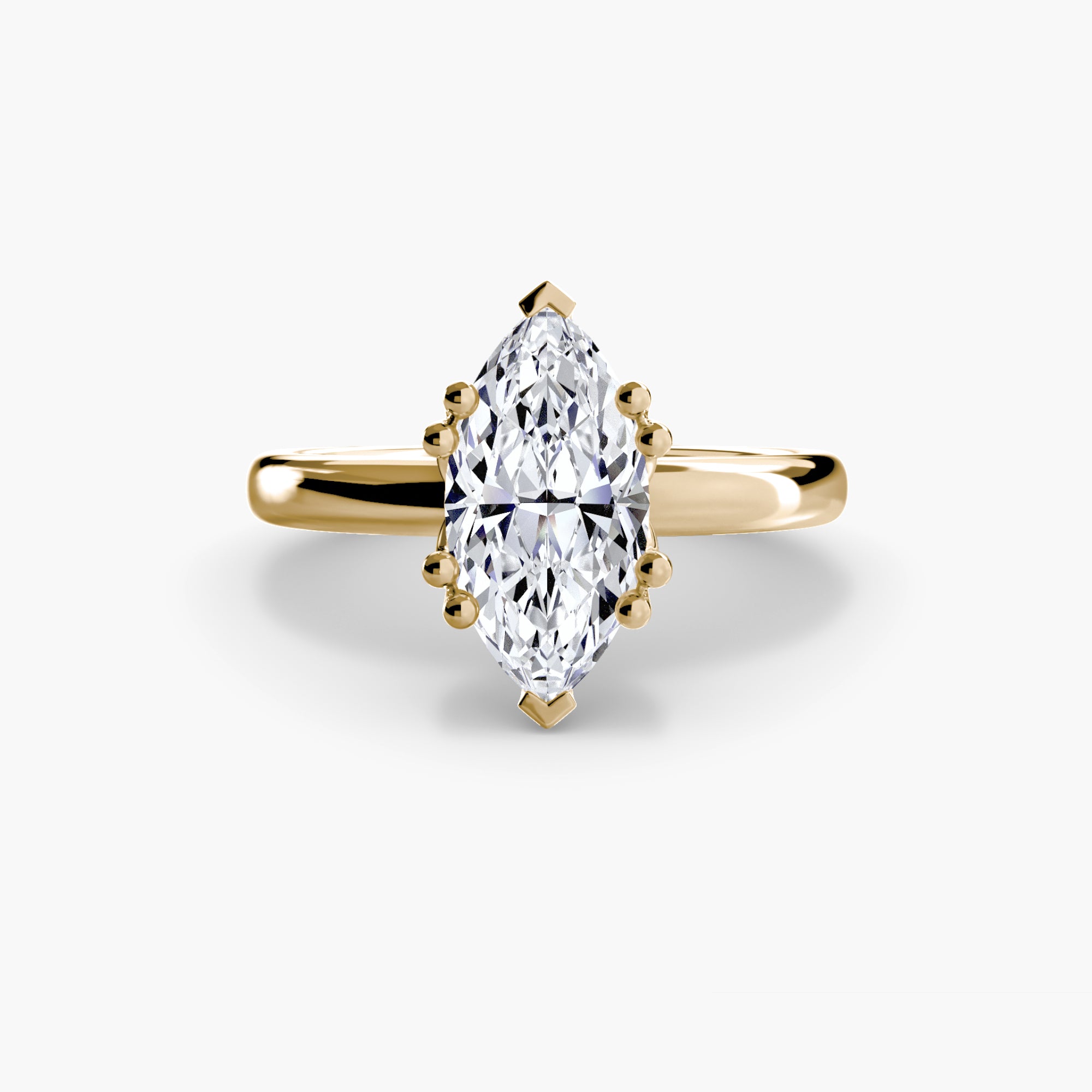 Double Claw Solitaire Diamond Ring