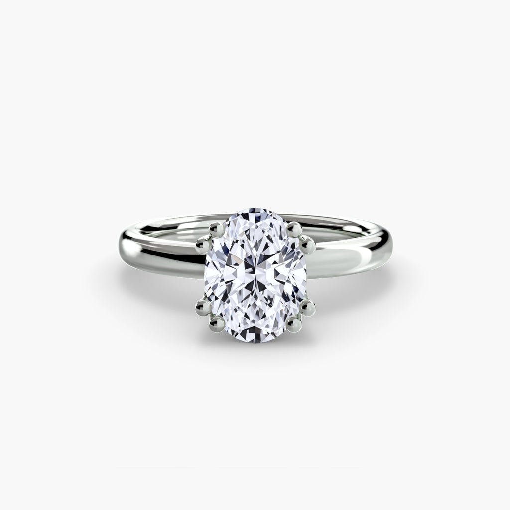 Double Claw Solitaire Diamond Ring