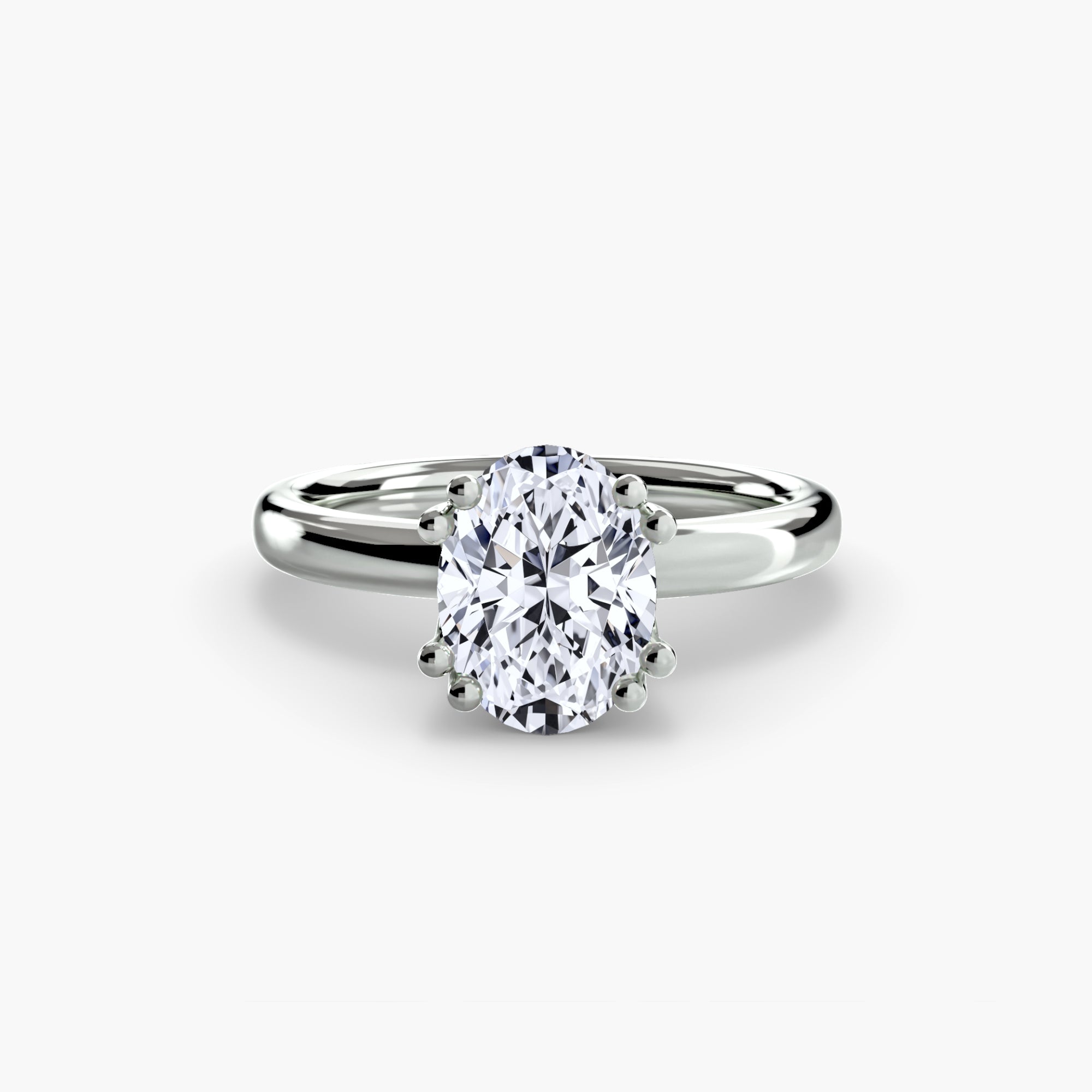 Double Claw Solitaire Diamond Ring
