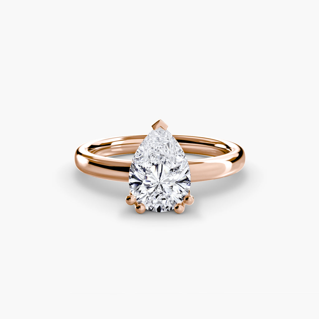 Double Claw Solitaire Diamond Ring