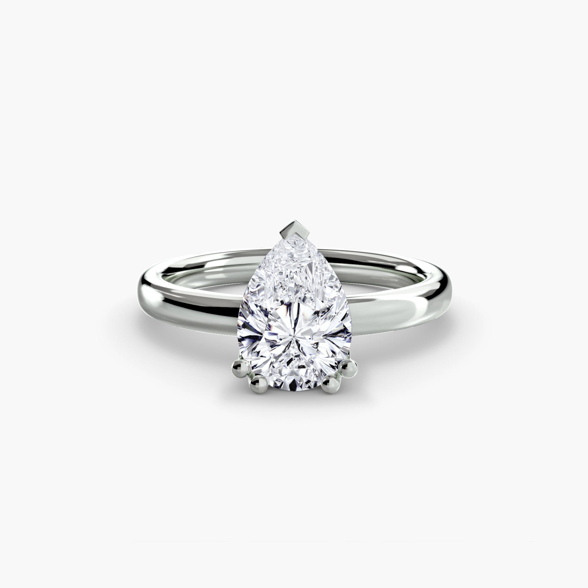 Double Claw Solitaire Diamond Ring