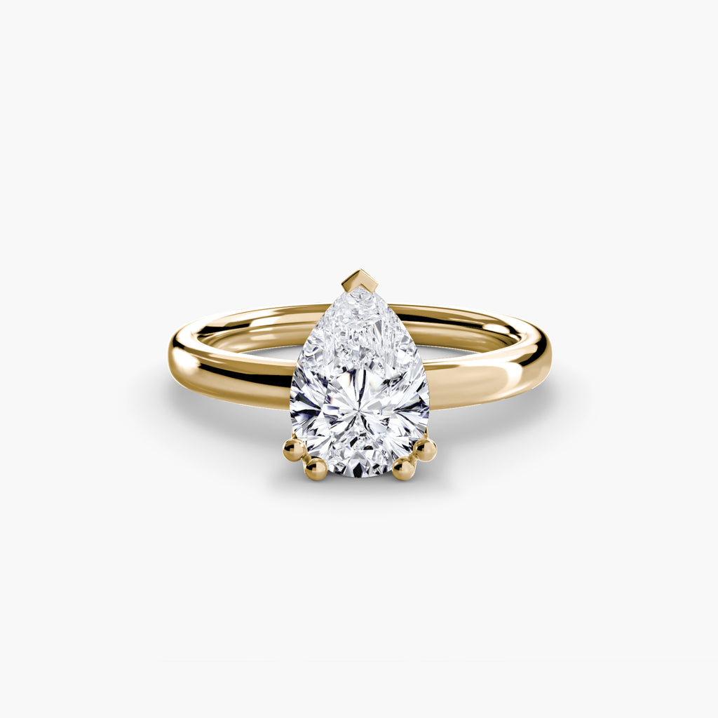 Double Claw Solitaire Diamond Ring