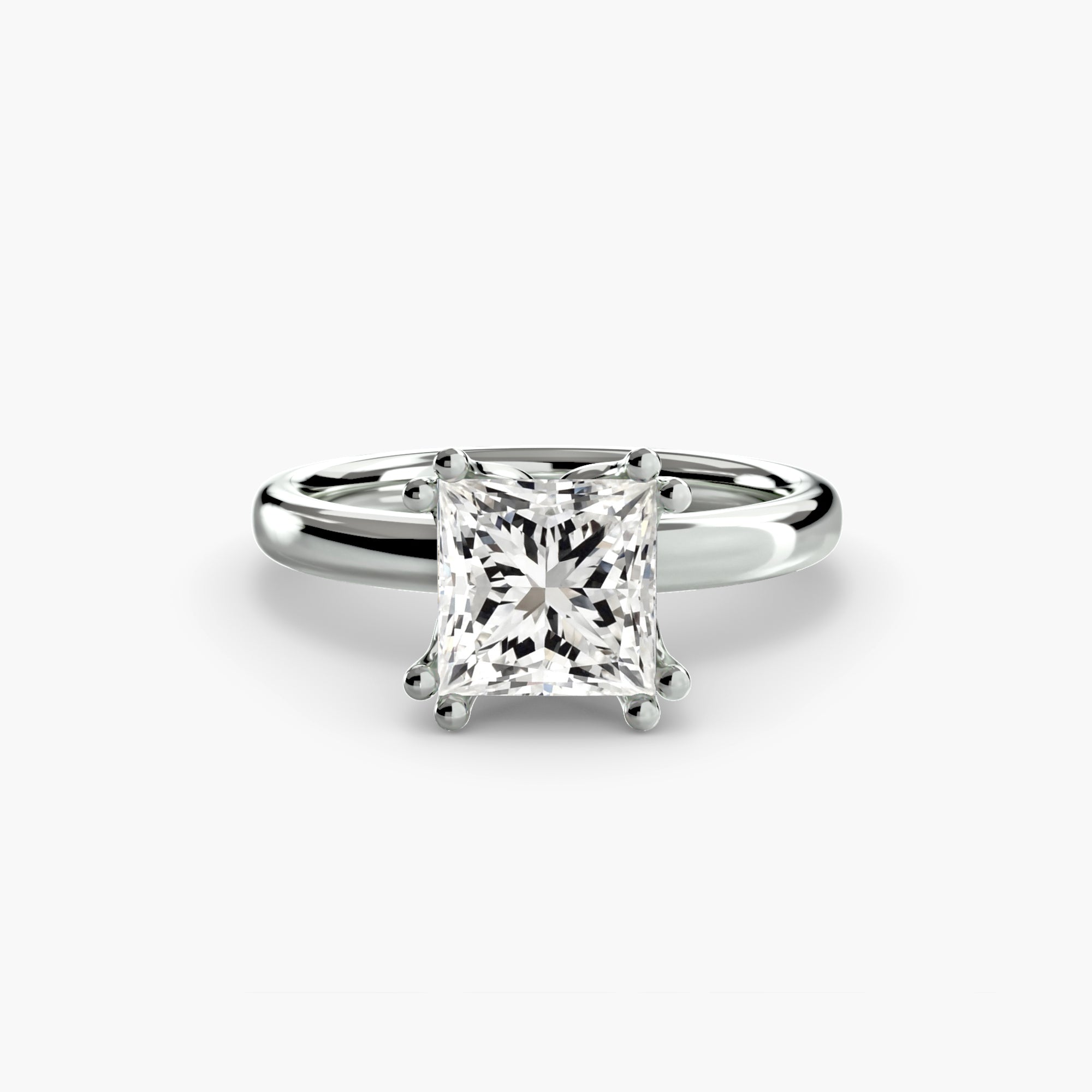 Double Claw Solitaire Diamond Ring
