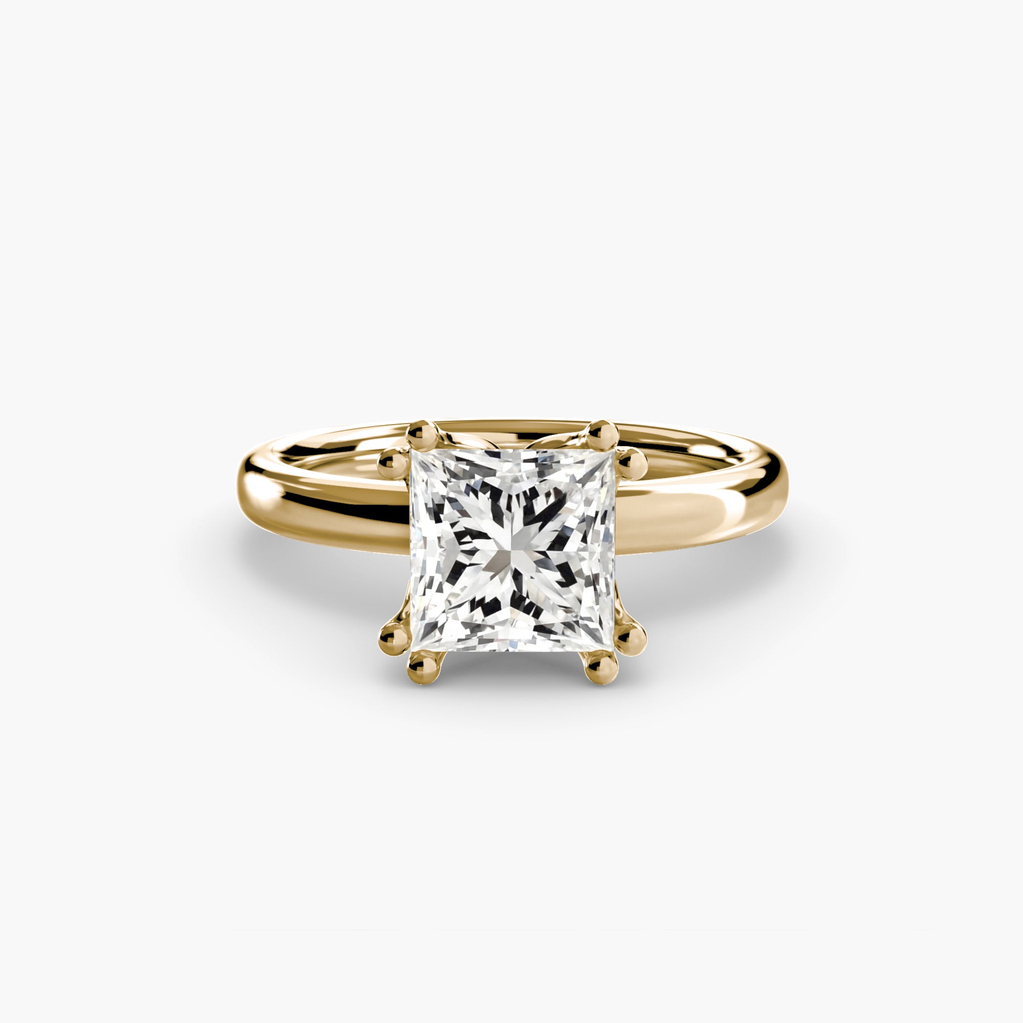 Double Claw Solitaire Diamond Ring