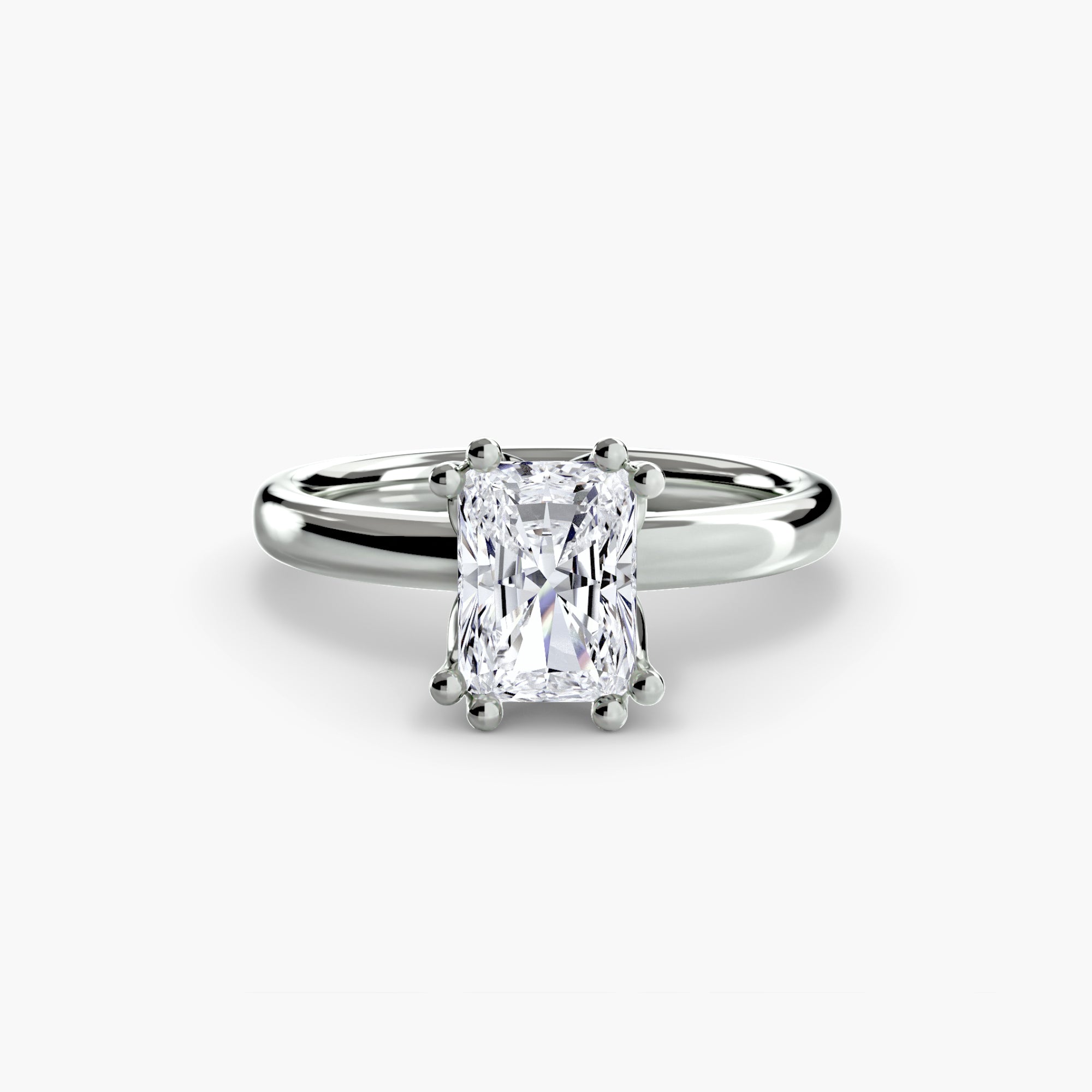 Double Claw Solitaire Diamond Ring