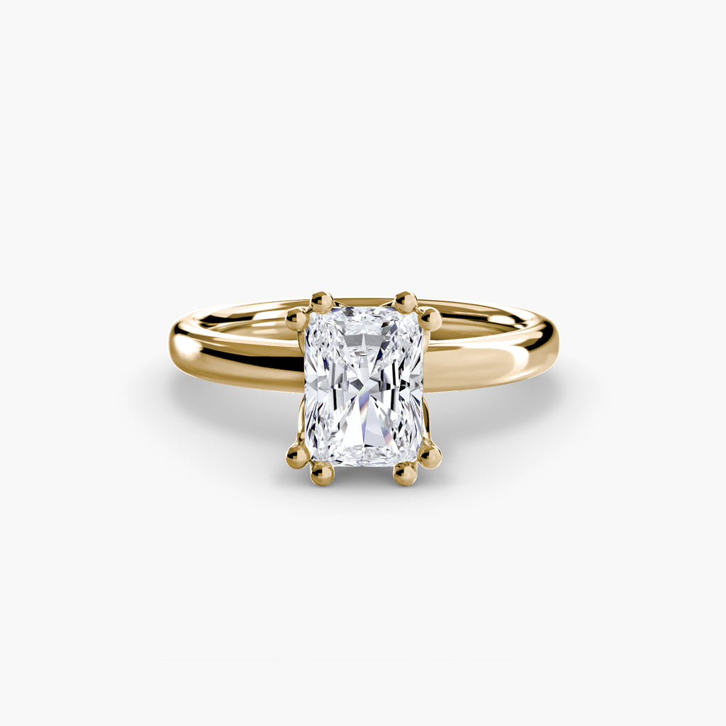 Double Claw Solitaire Diamond Ring