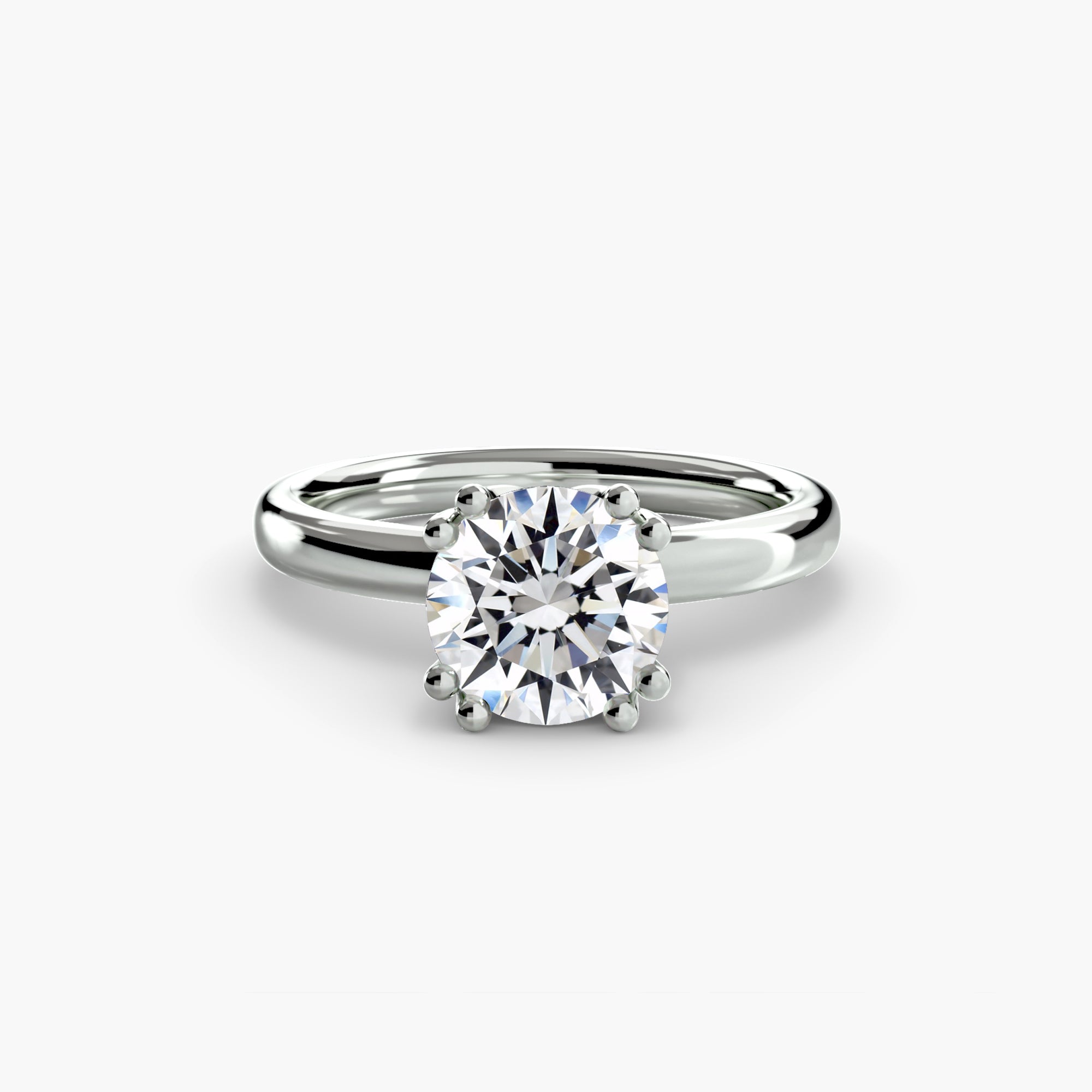 Double Claw Solitaire Diamond Ring