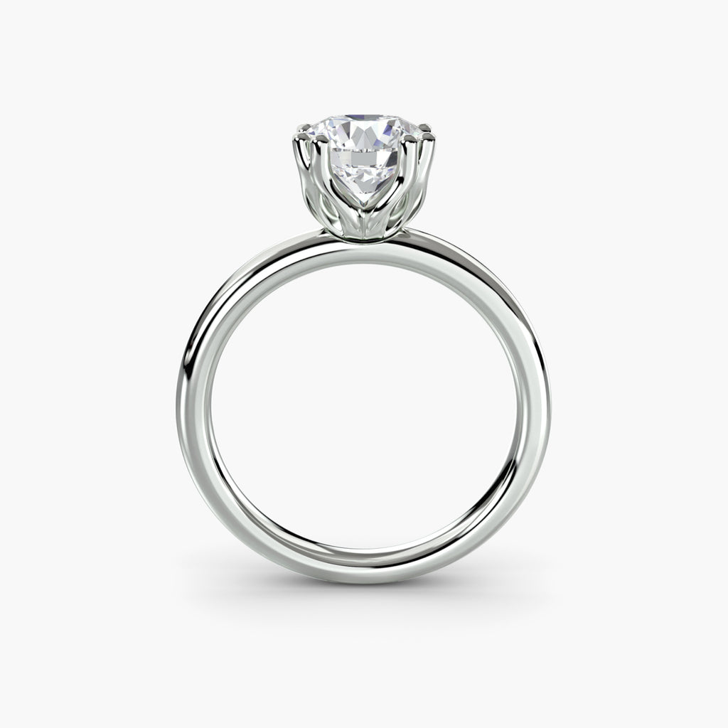 Double Claw Solitaire Diamond Ring