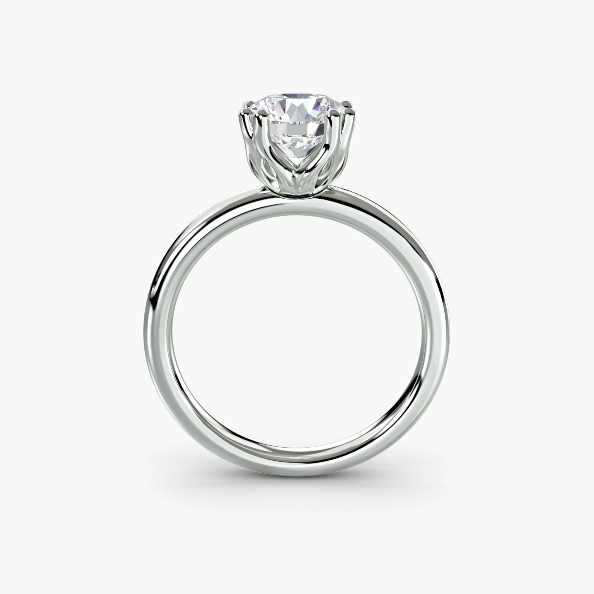 Double Claw Solitaire Diamond Ring